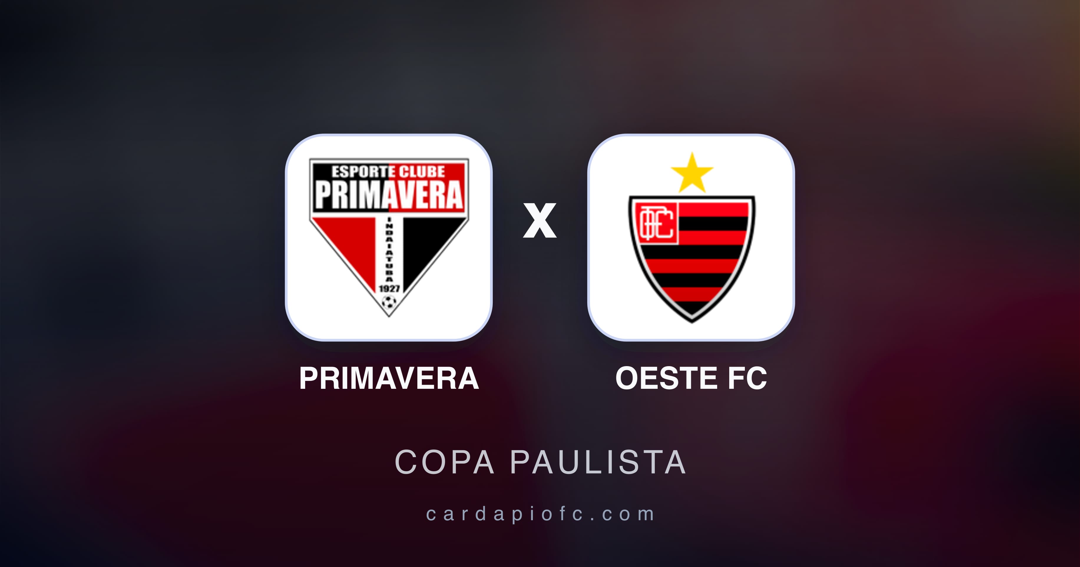 Preview image for Primavera vs Oeste FC (Copa Paulista)