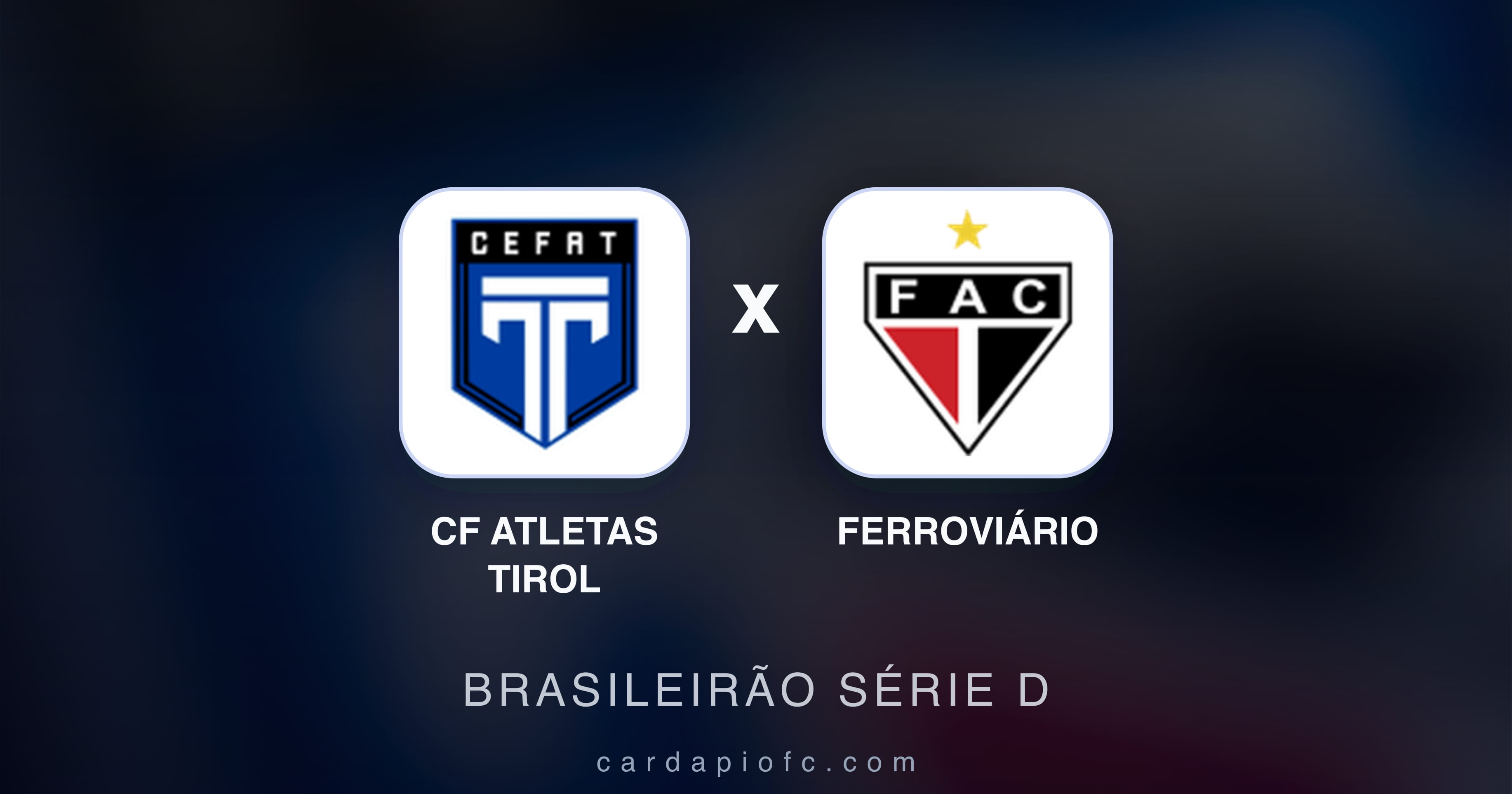 CF Atletas Tirol बनाम Ferroviário (Brasileirão Série D) का पूर्वावलोकन चित्र
