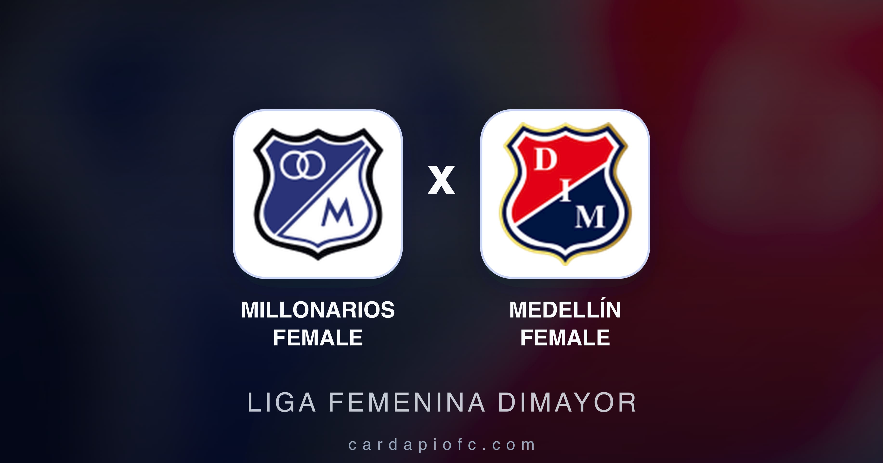 Imagen previa de Millonarios Female vs Medellín Female (Liga Femenina Dimayor)