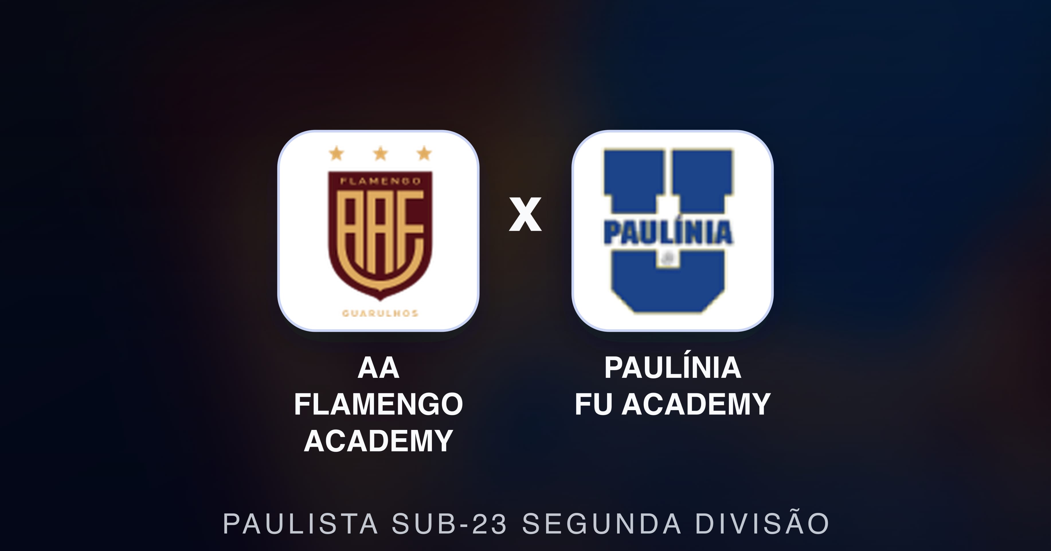 Imagen previa de AA Flamengo Academy vs Paulínia FU Academy (Paulista Sub-23 Segunda Divisão)