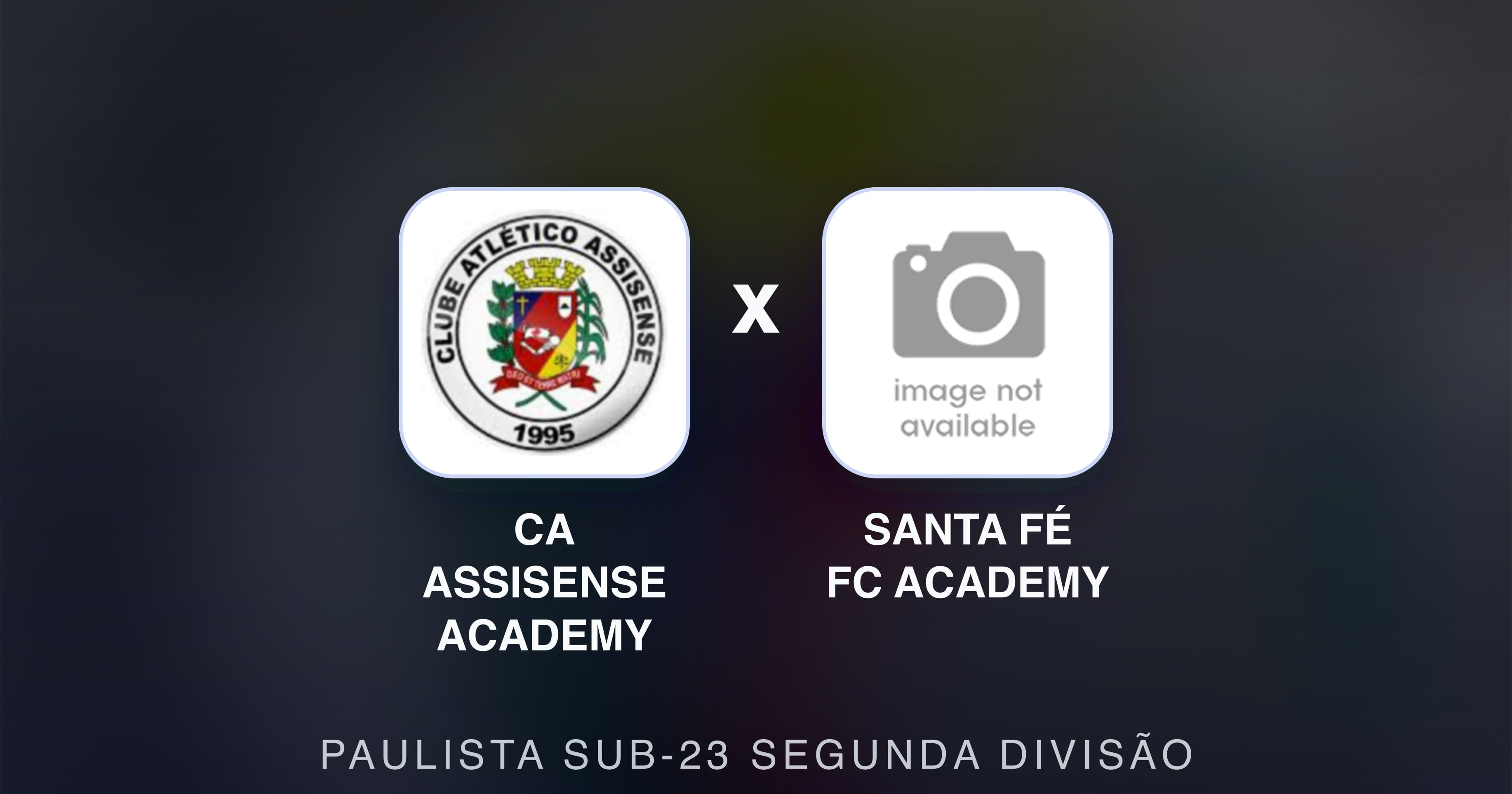 Imagen previa de CA Assisense Academy vs Santa Fé FC Academy (Paulista Sub-23 Segunda Divisão)