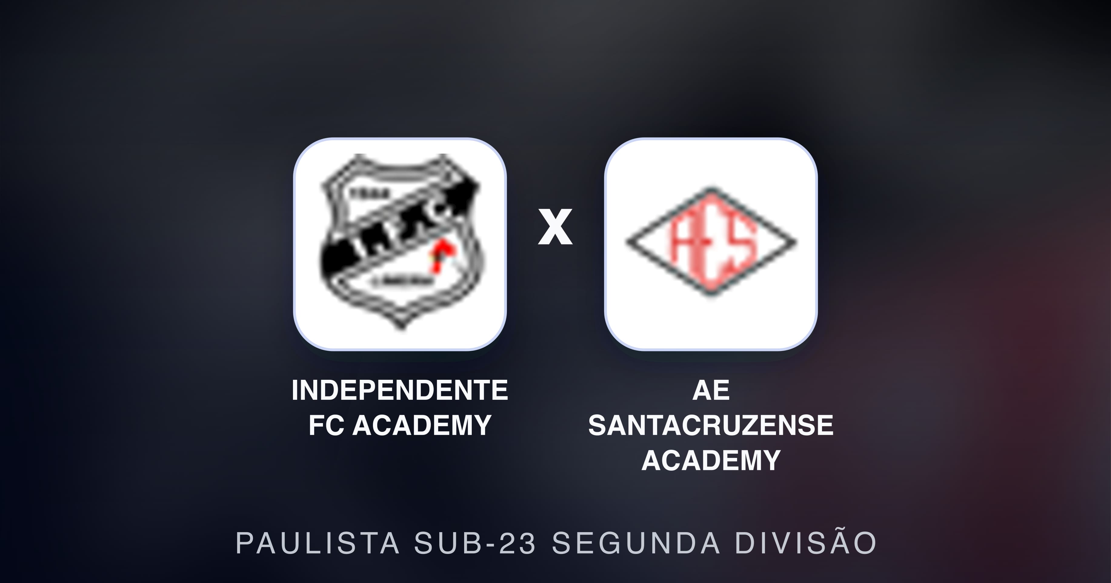 Imagen previa de Independente FC Academy vs AE Santacruzense Academy (Paulista Sub-23 Segunda Divisão)