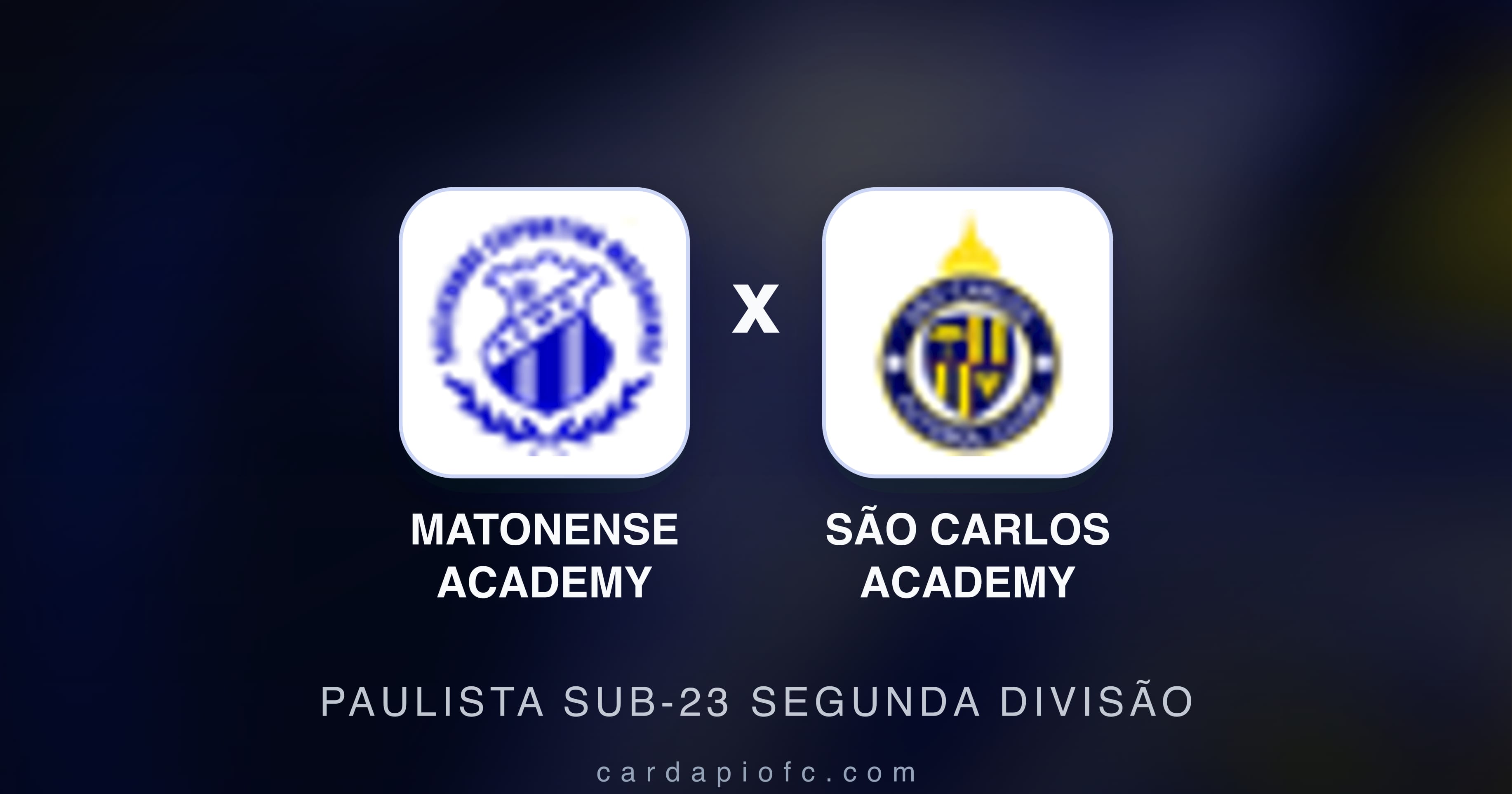 Imagen previa de Matonense Academy vs São Carlos Academy (Paulista Sub-23 Segunda Divisão)