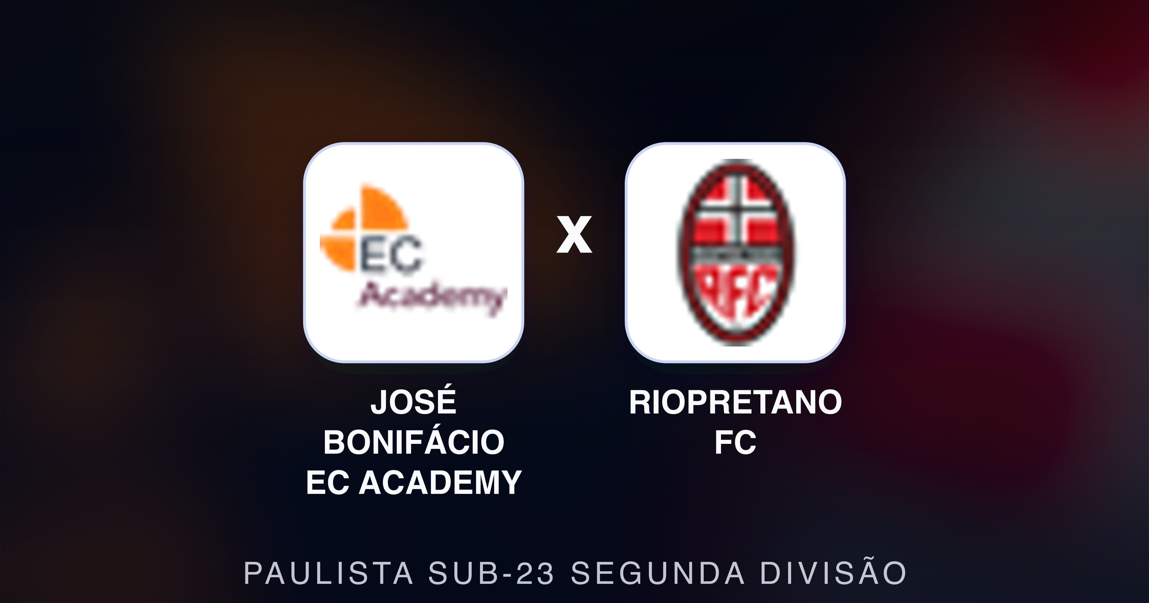 Imagen previa de José Bonifácio EC Academy vs Riopretano FC (Paulista Sub-23 Segunda Divisão)