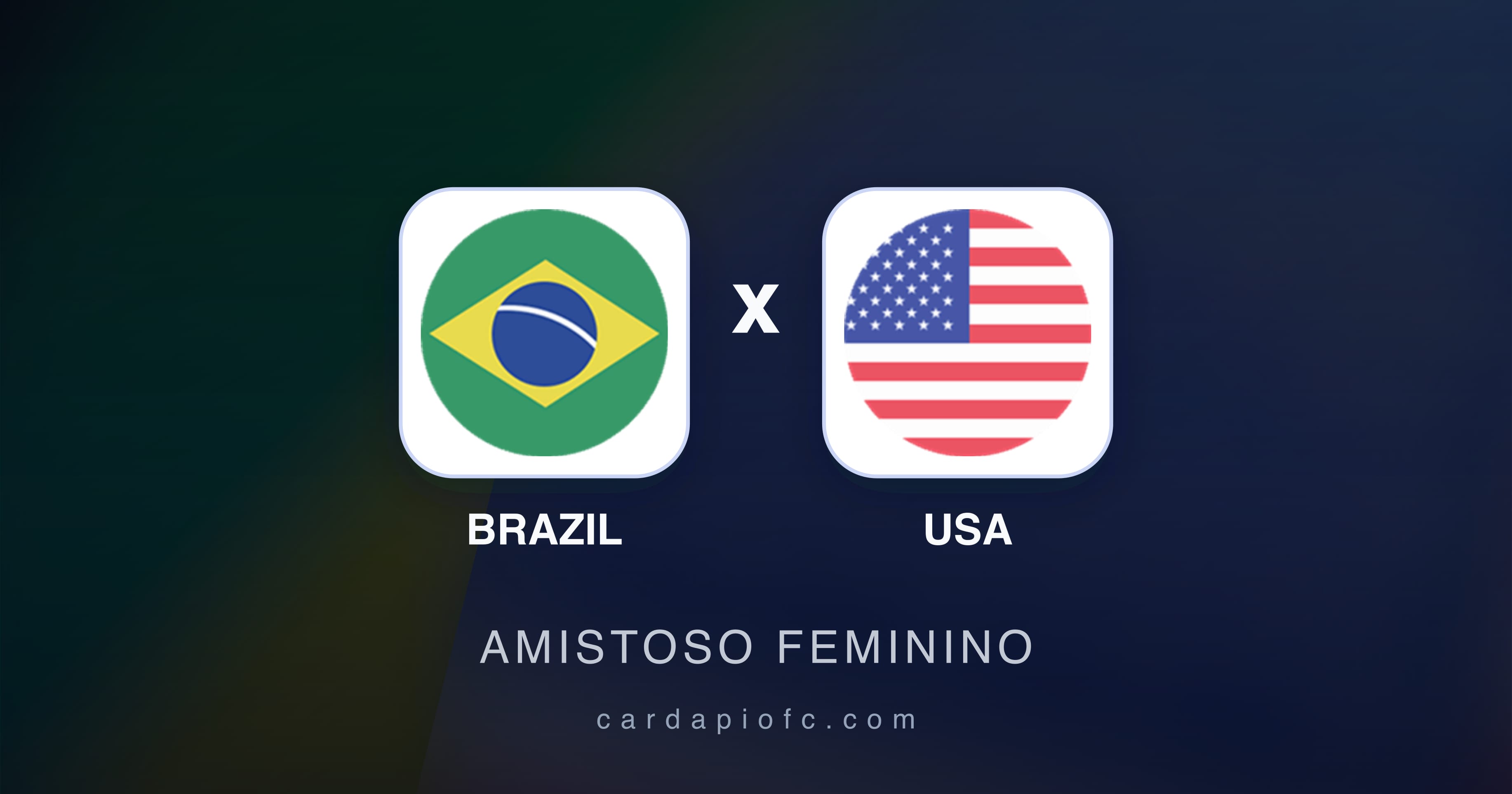 Prévia da transmissão de Brazil x USA (Amistoso Feminino)
