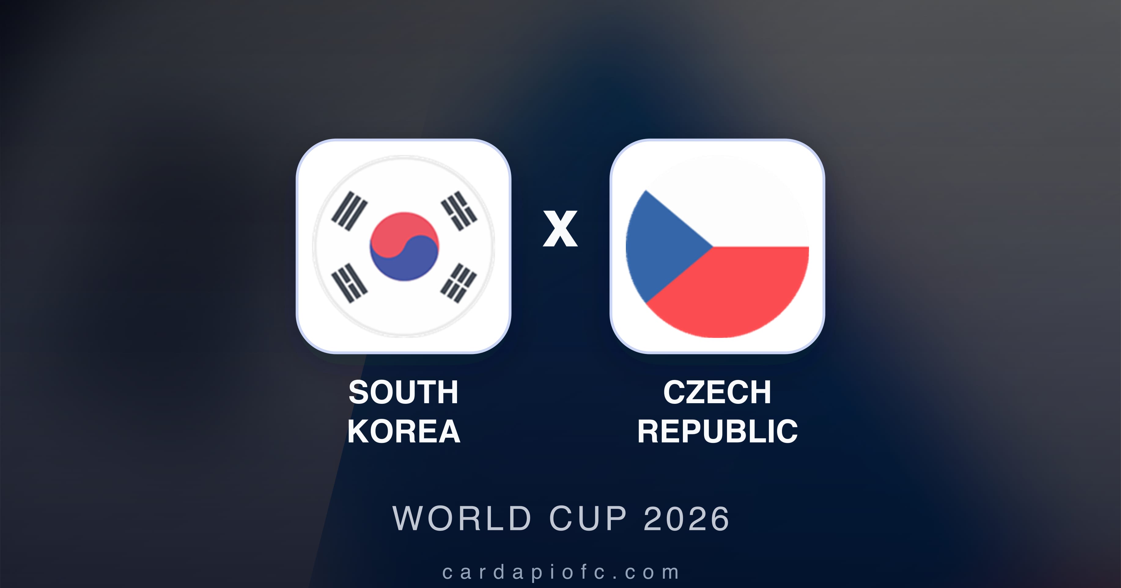 Prévia da transmissão de South Korea x Czech Republic (World Cup 2026)