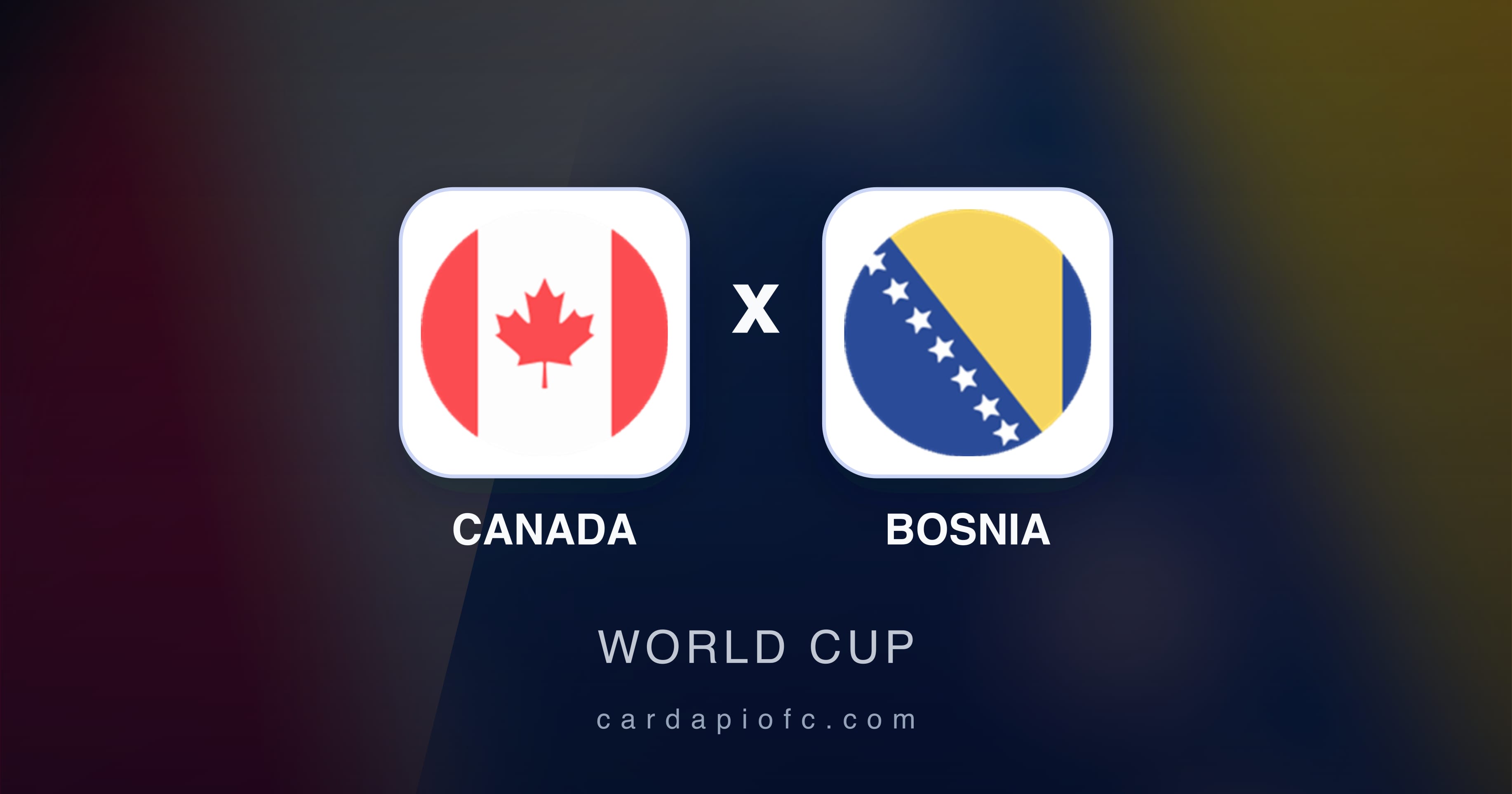 Canada बनाम Bosnia (World Cup) का पूर्वावलोकन चित्र