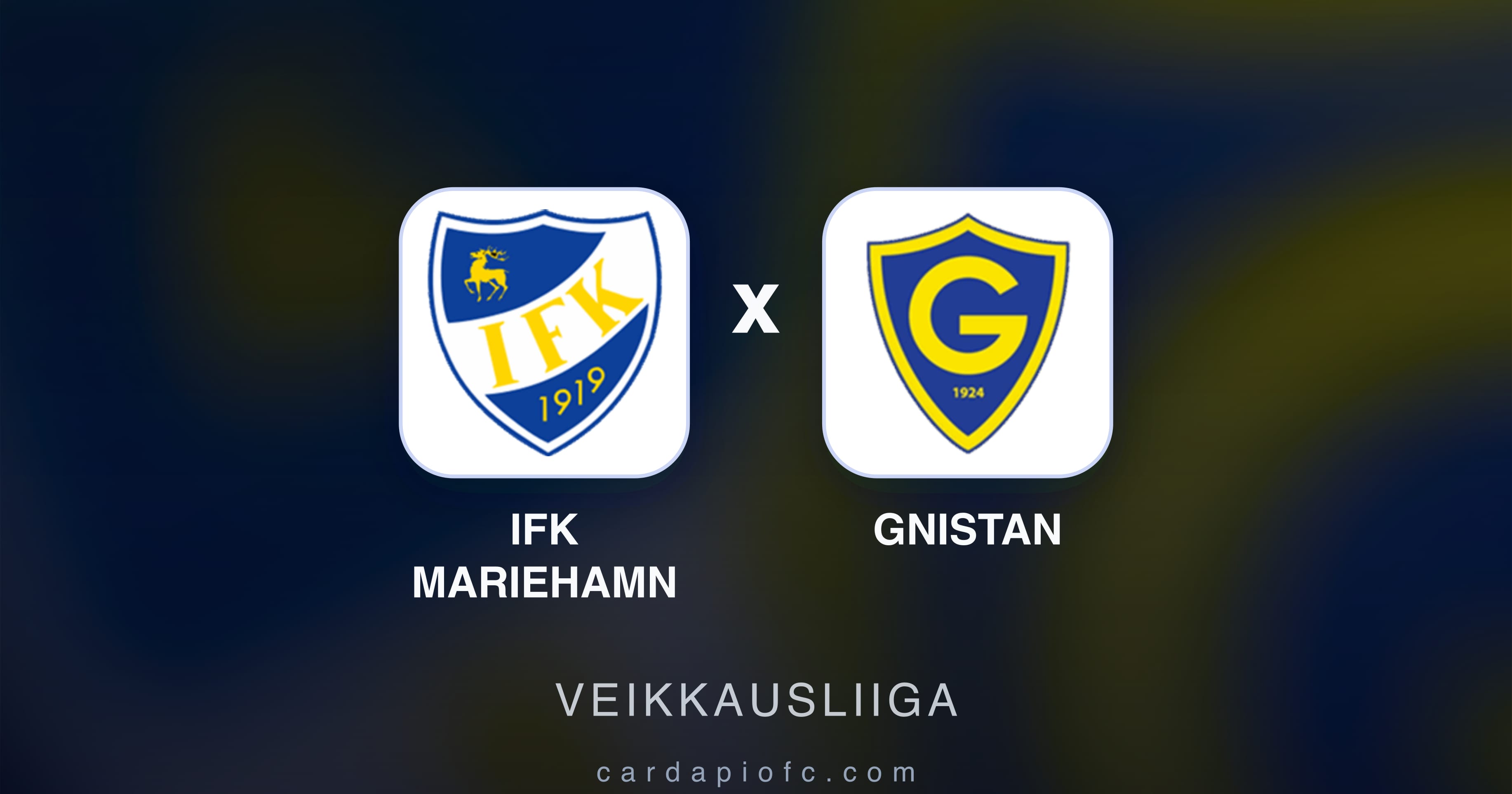 Prévia da transmissão de IFK Mariehamn x Gnistan (Veikkausliiga)