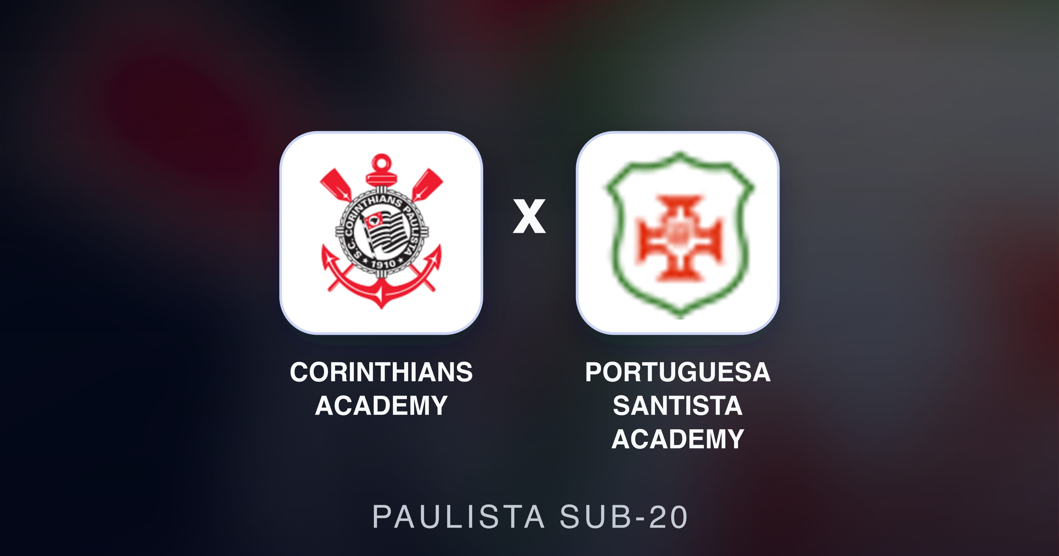 Prévia da transmissão de Corinthians Academy x Portuguesa Santista Academy (Paulista Sub-20)
