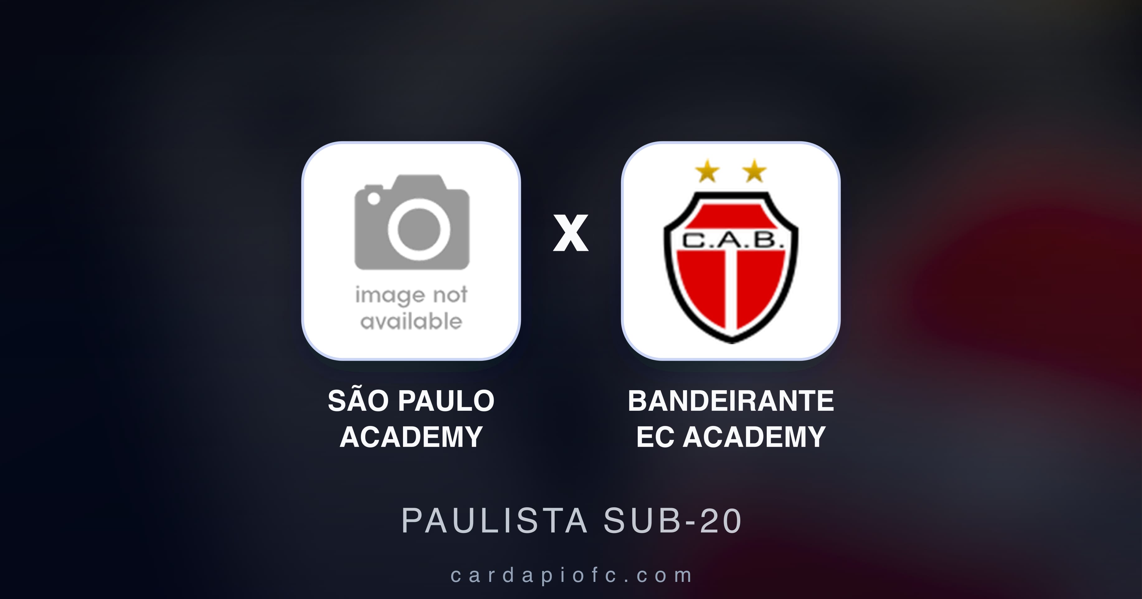 Prévia da transmissão de São Paulo Academy x Bandeirante EC Academy (Paulista Sub-20)