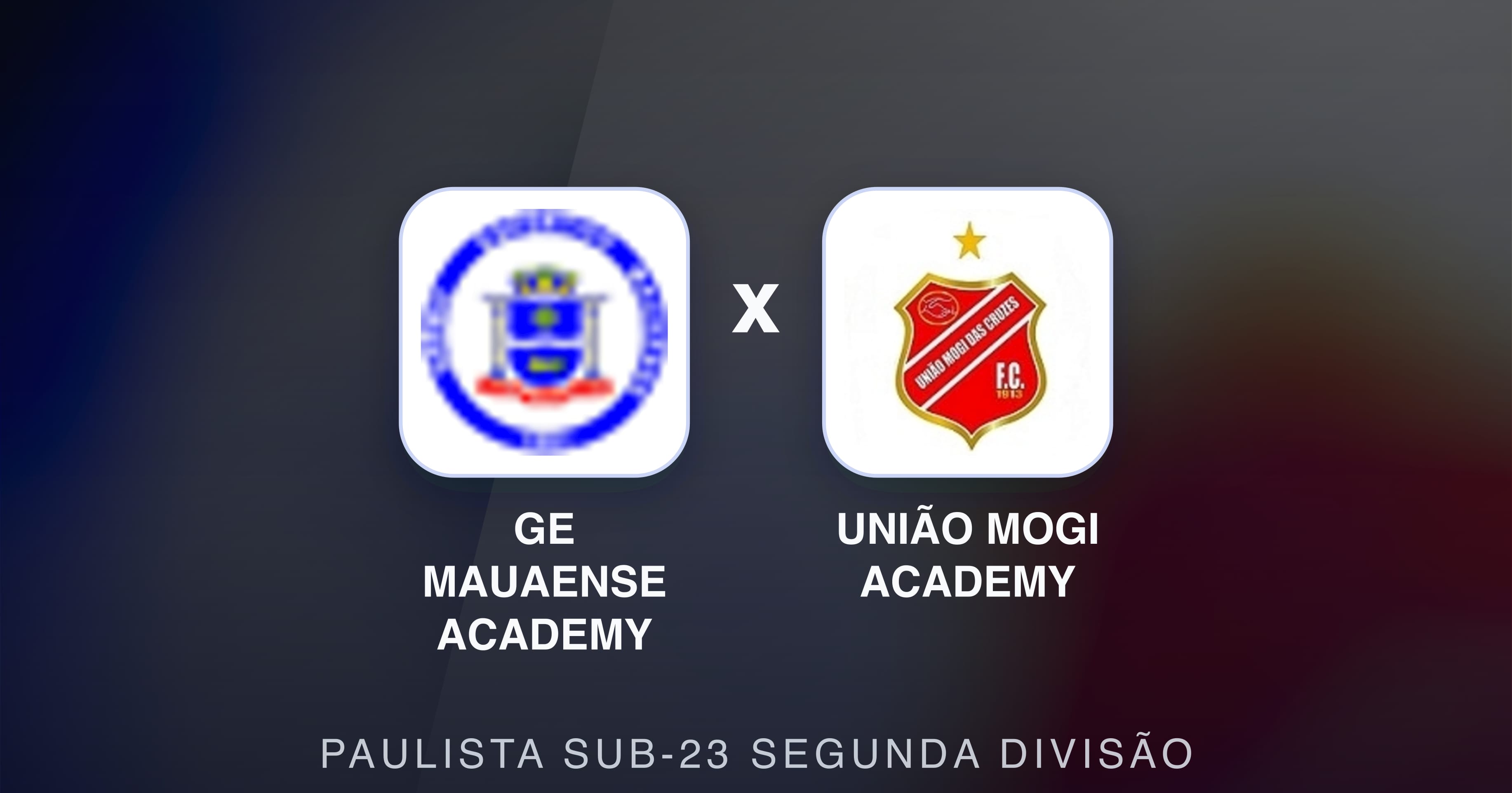 Prévia da transmissão de GE Mauaense Academy x União Mogi Academy (Paulista Sub-23 Segunda Divisão)