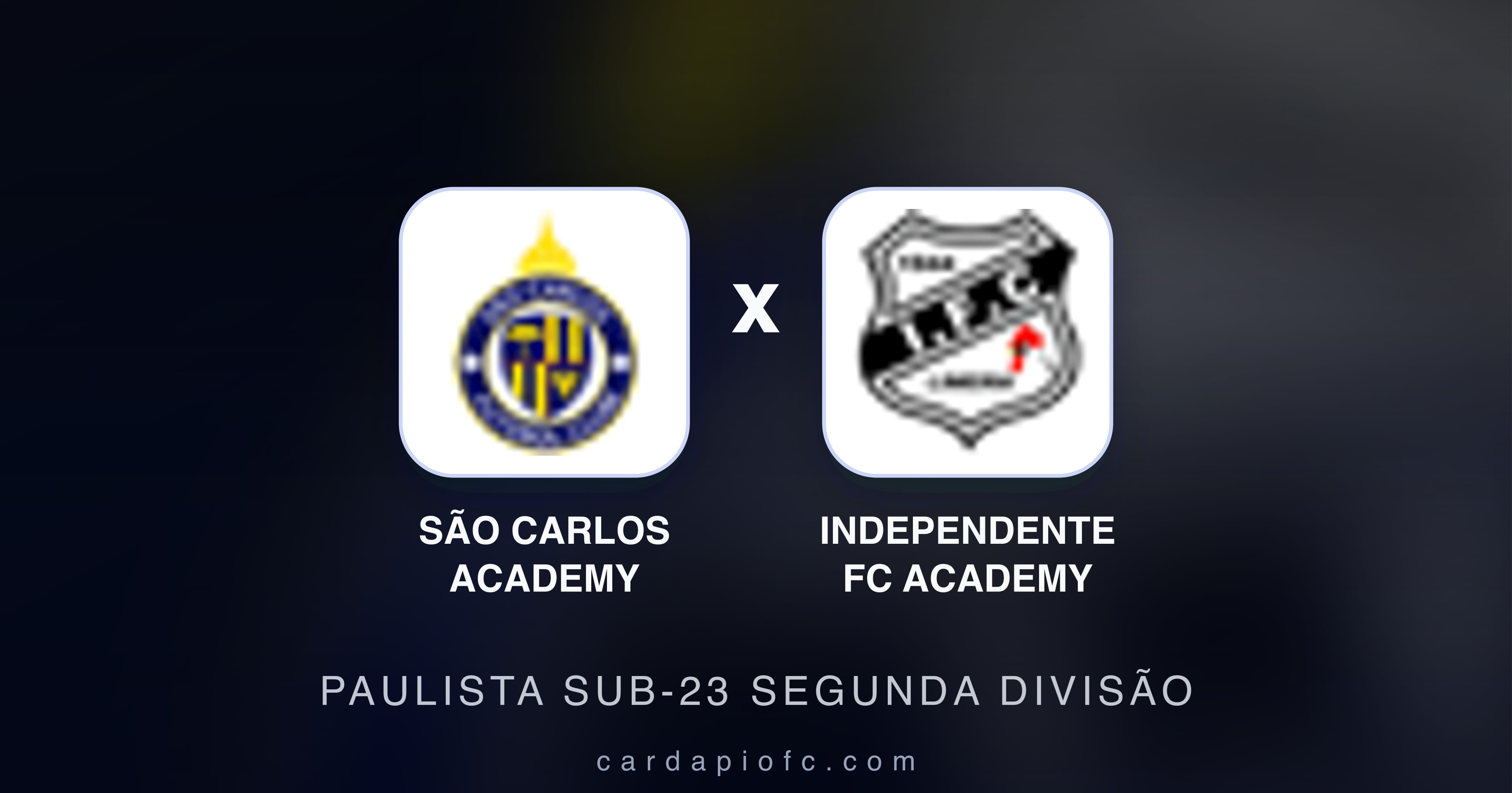 Prévia da transmissão de São Carlos Academy x Independente FC Academy (Paulista Sub-23 Segunda Divisão)