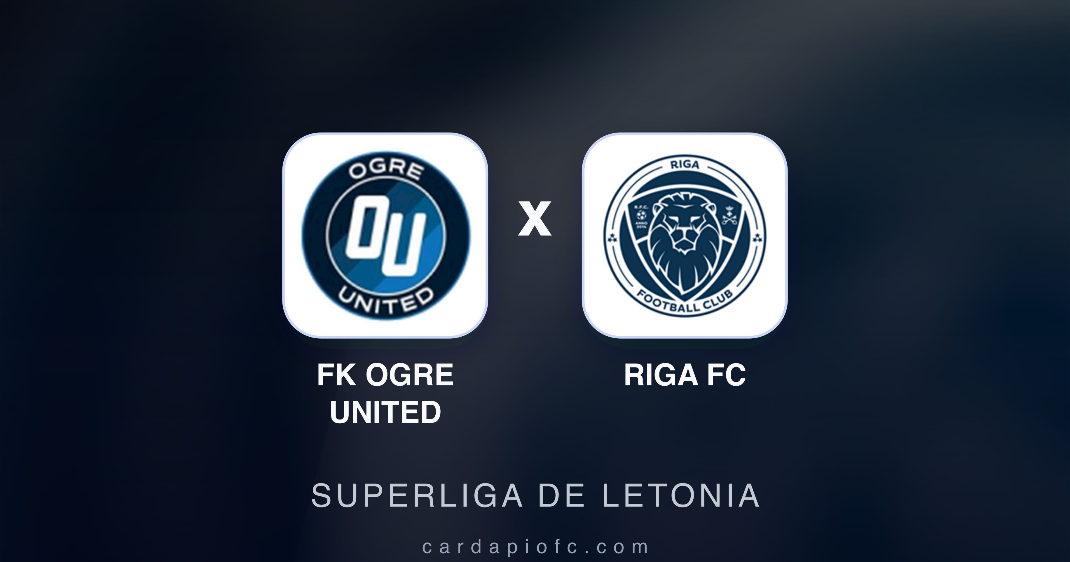 Prévia da transmissão de FK Ogre United x Riga FC (Superliga de Letonia)