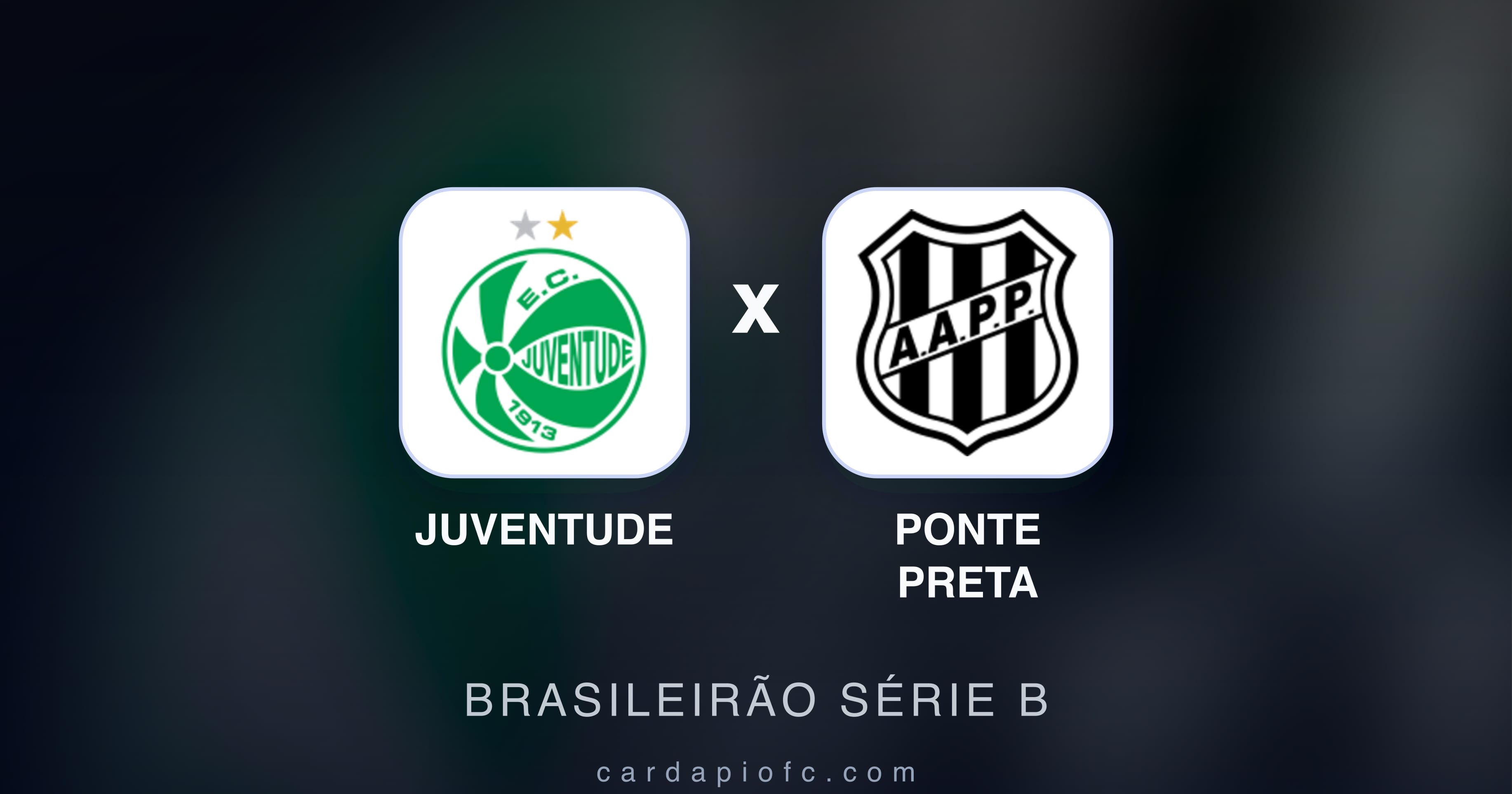 Prévia da transmissão de Juventude x Ponte Preta (Brasileirão Série B)
