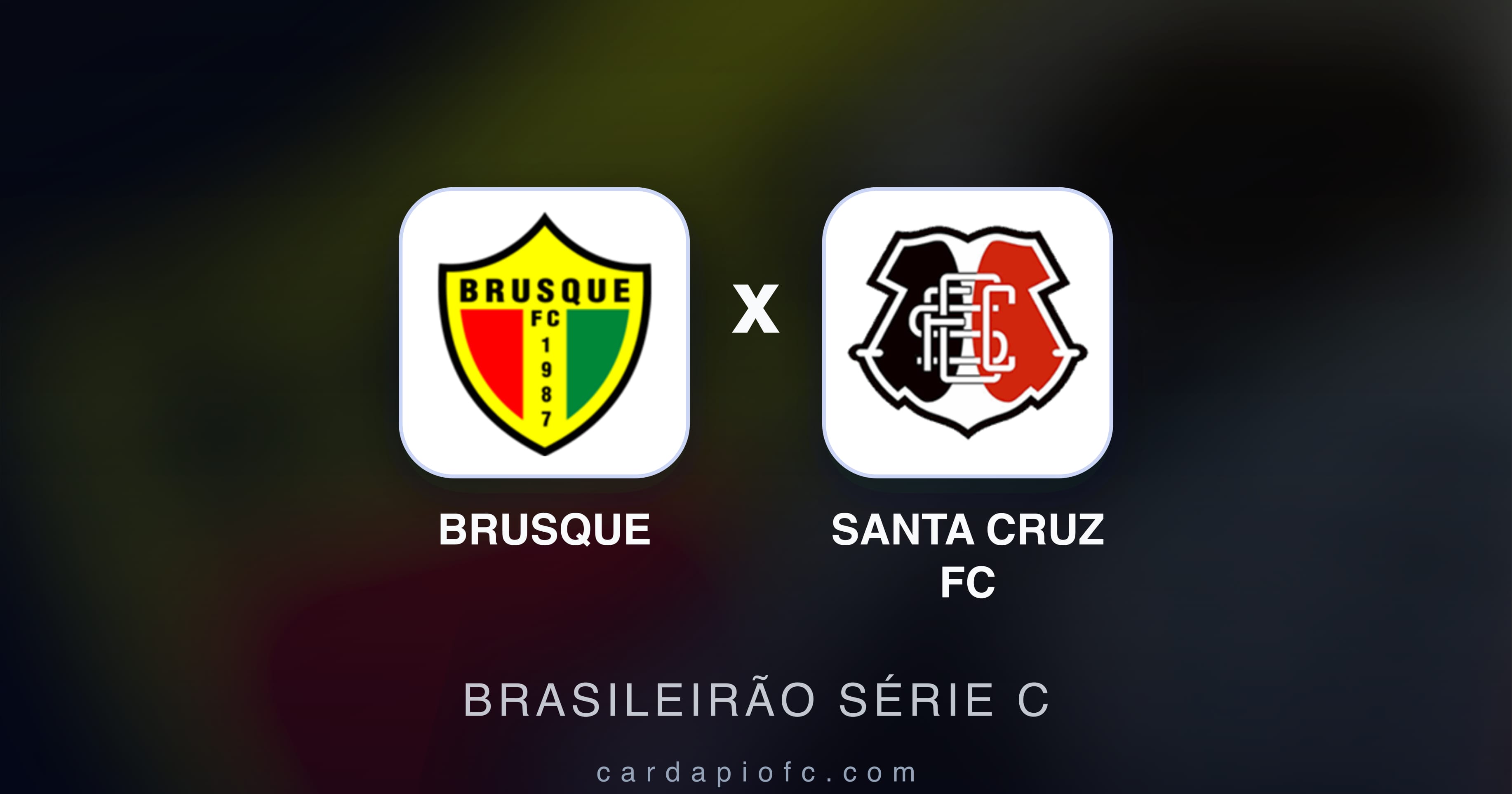 Prévia da transmissão de Brusque x Santa Cruz FC (Brasileirão Série C)