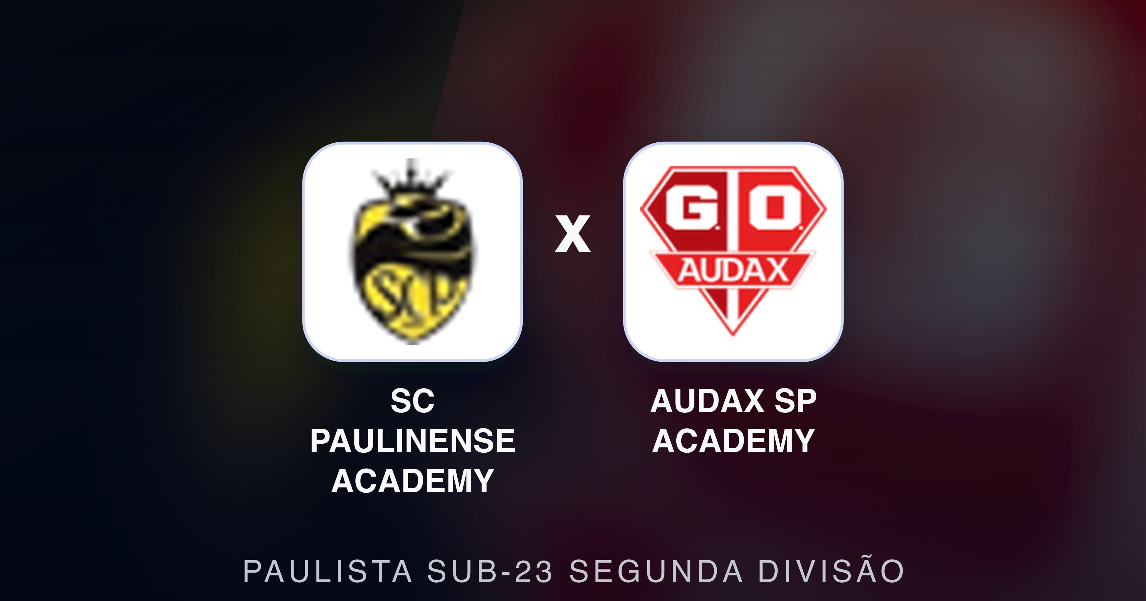 Prévia da transmissão de SC Paulinense Academy x Audax SP Academy (Paulista Sub-23 Segunda Divisão)
