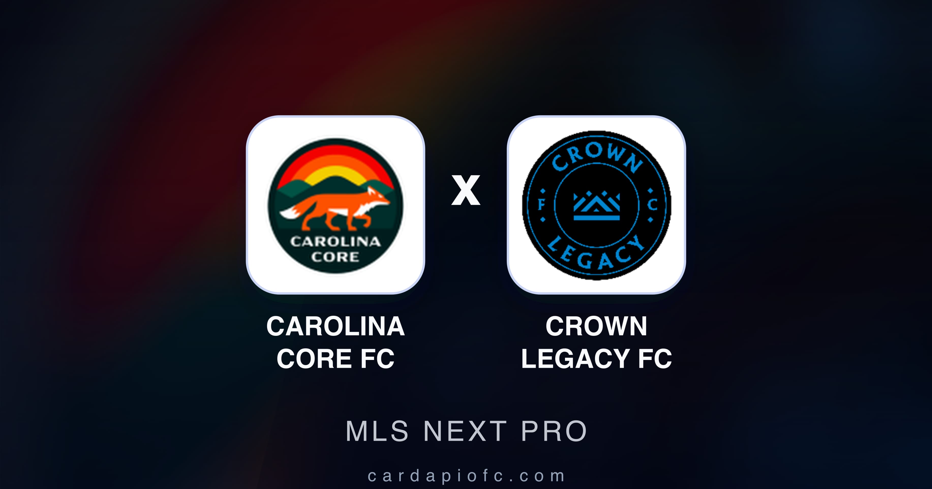 Prévia da transmissão de Carolina Core FC x Crown Legacy FC (MLS Next Pro)