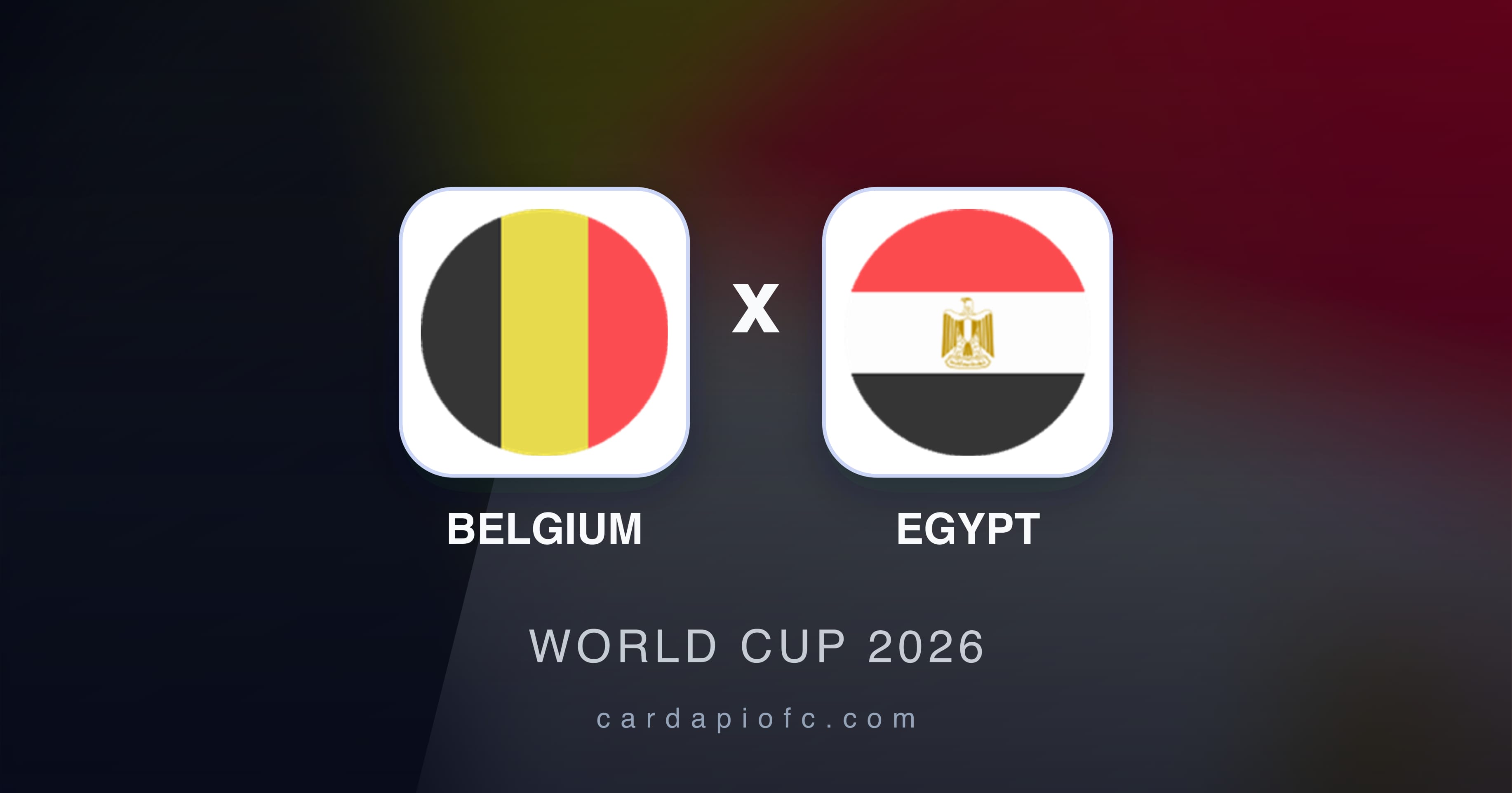 Prévia da transmissão de Belgium x Egypt (World Cup 2026)