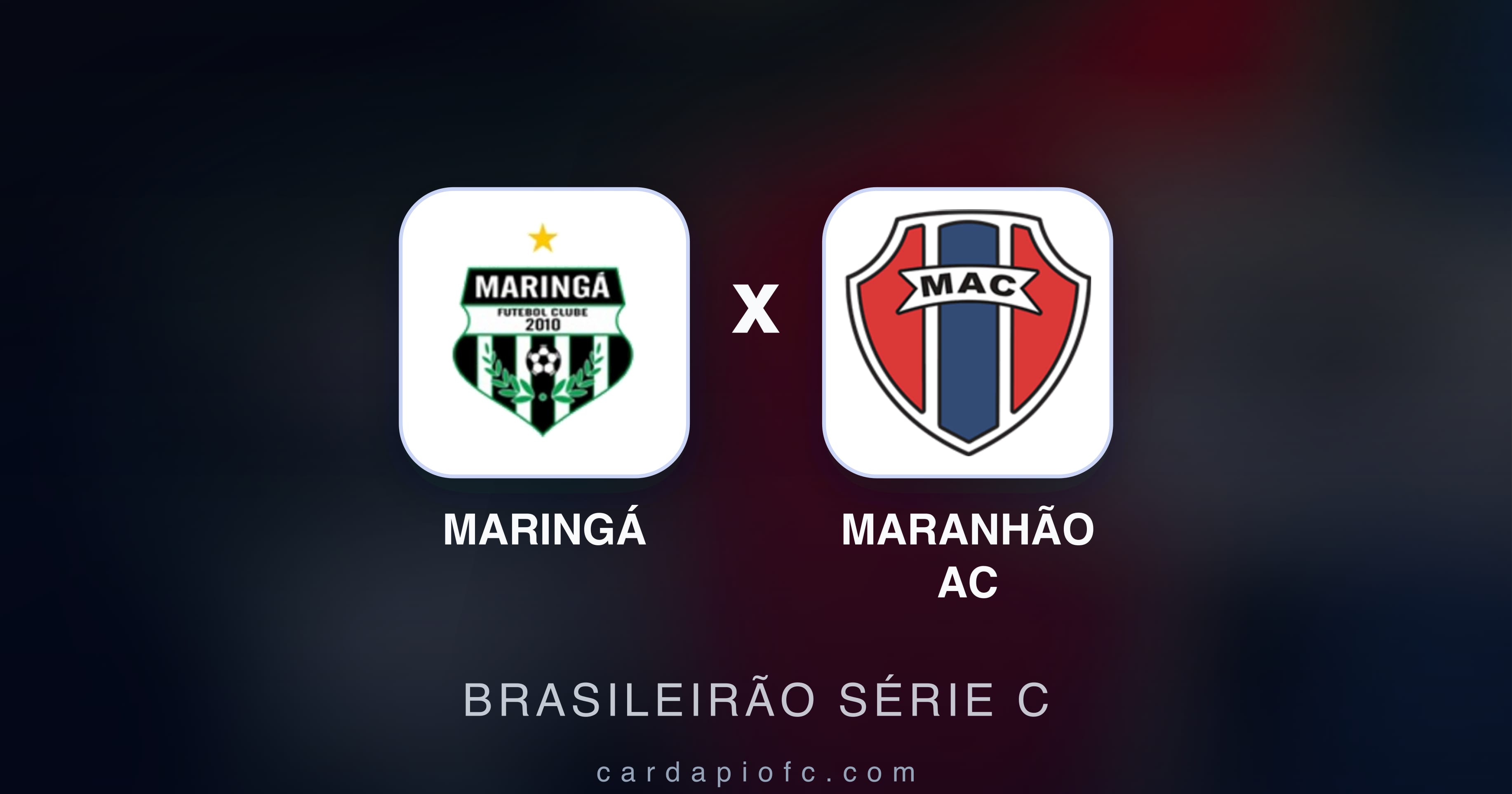 Prévia da transmissão de Maringá x Maranhão AC (Brasileirão Série C)