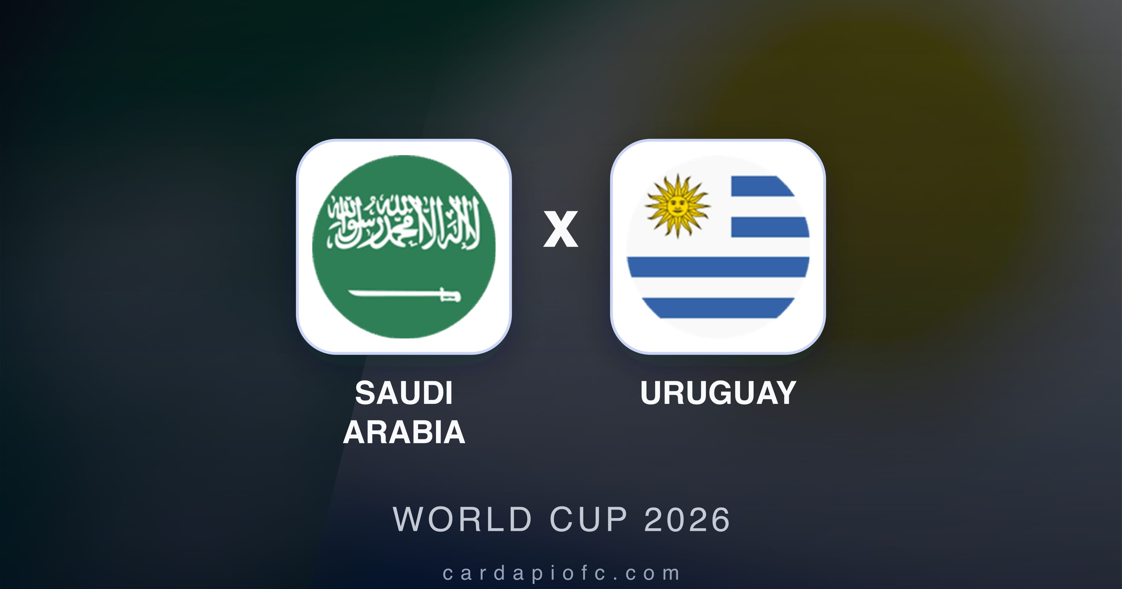 Prévia da transmissão de Saudi Arabia x Uruguay (World Cup 2026)