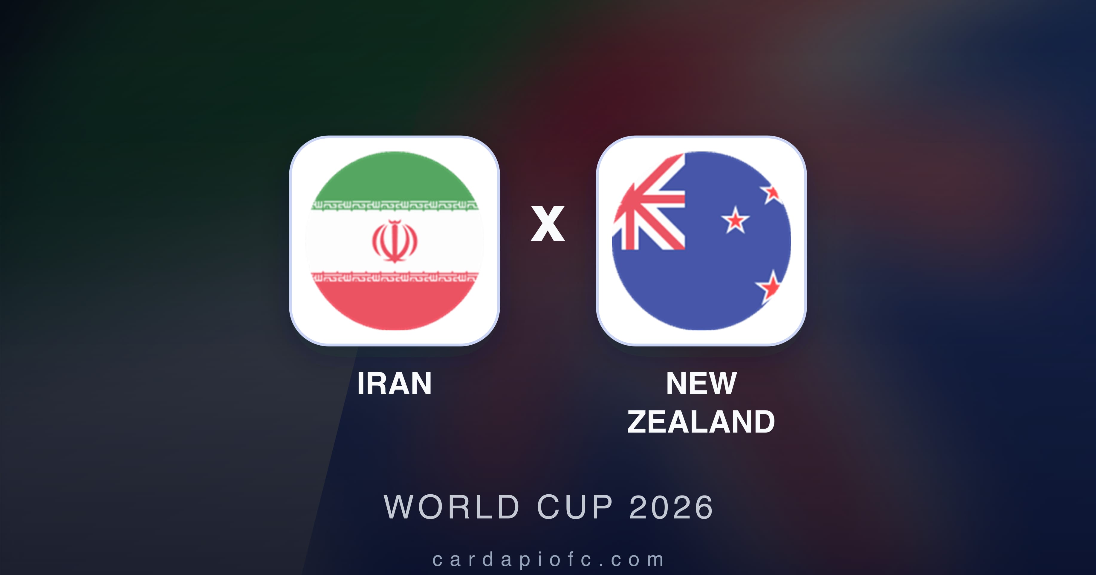 Prévia da transmissão de Iran x New Zealand (World Cup 2026)