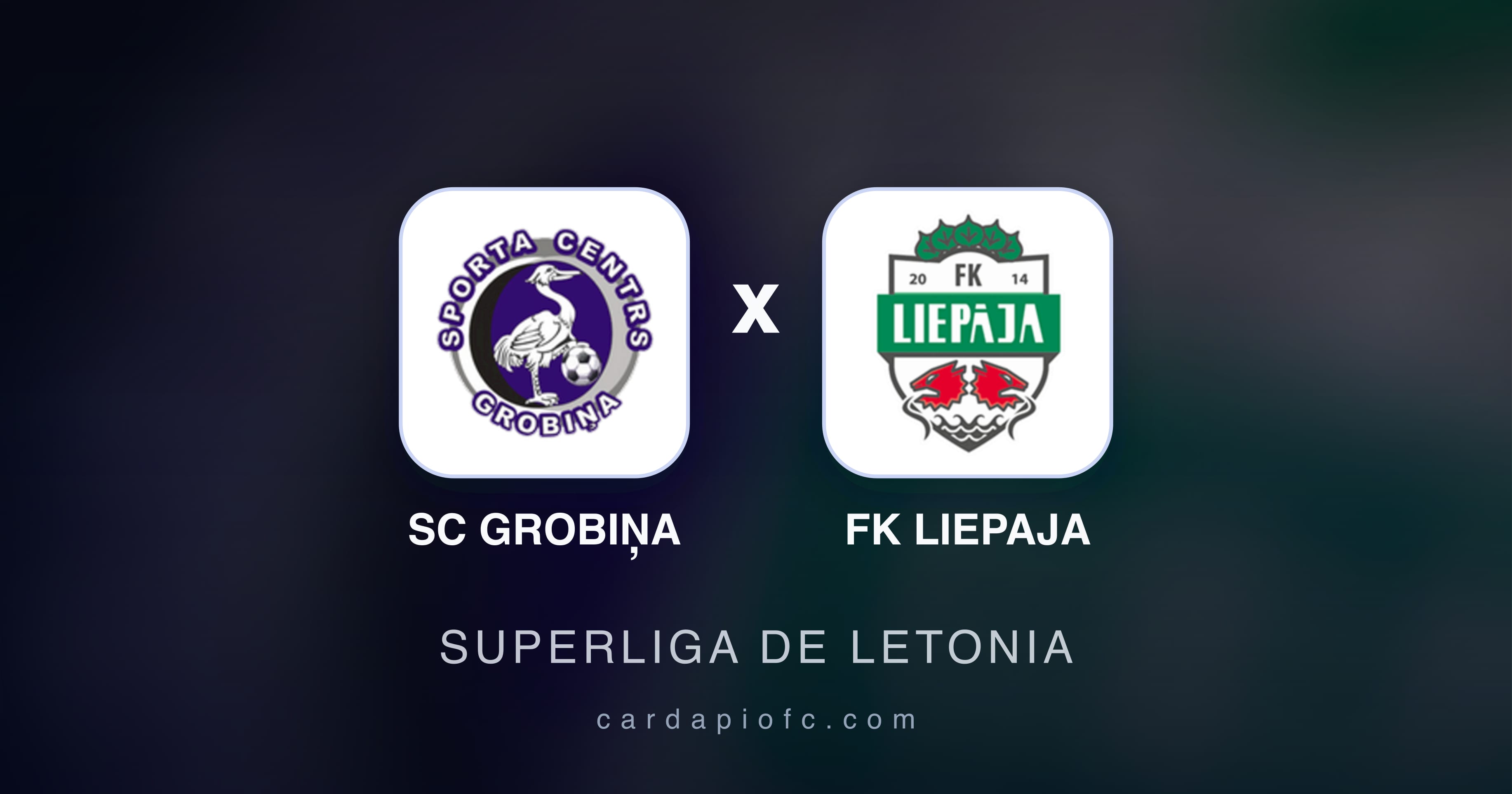 Prévia da transmissão de SC Grobiņa x FK Liepaja (Superliga de Letonia)