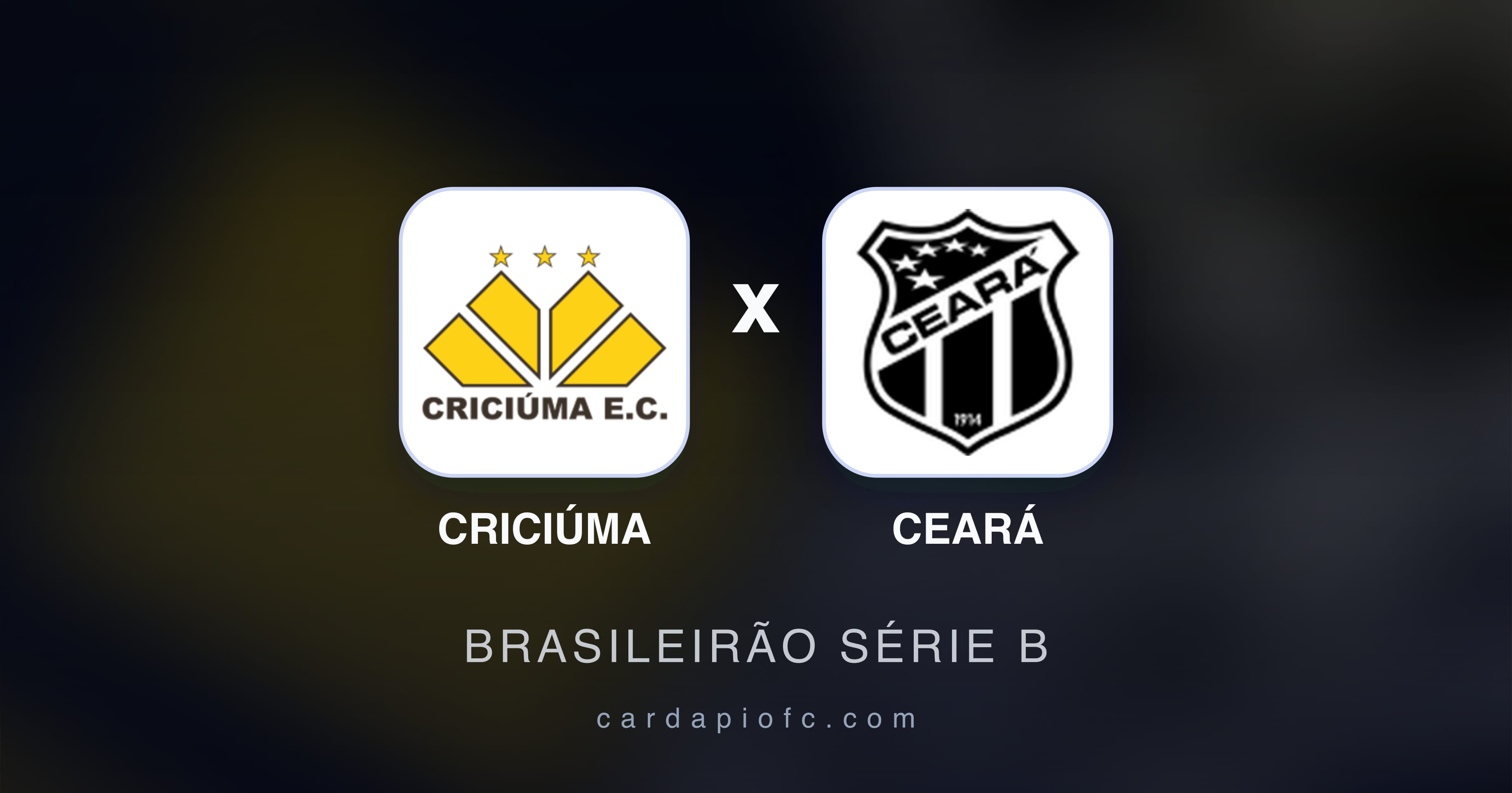 Prévia da transmissão de Criciúma x Ceará (Brasileirão Série B)