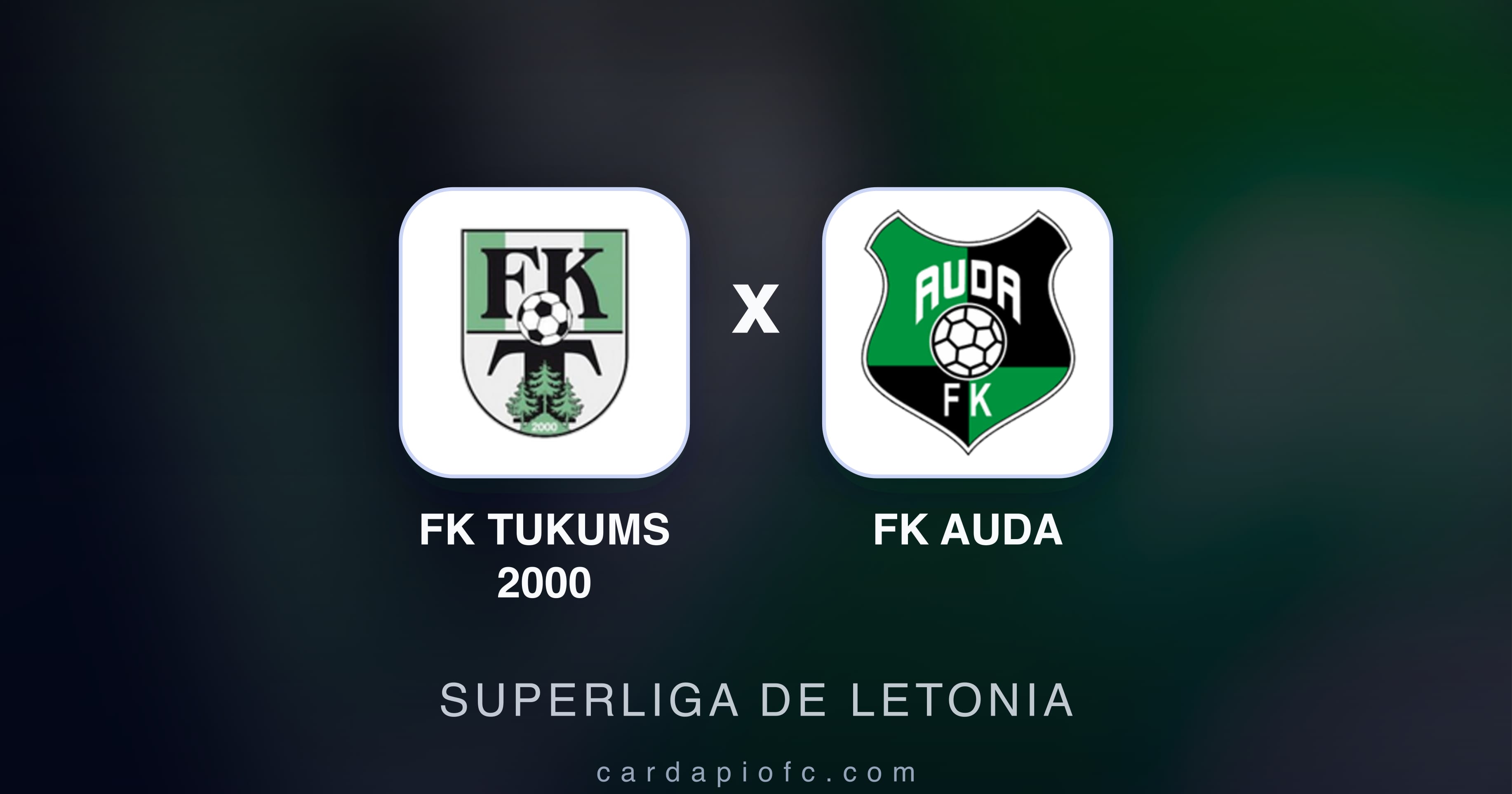 Prévia da transmissão de FK Tukums 2000 x FK Auda (Superliga de Letonia)