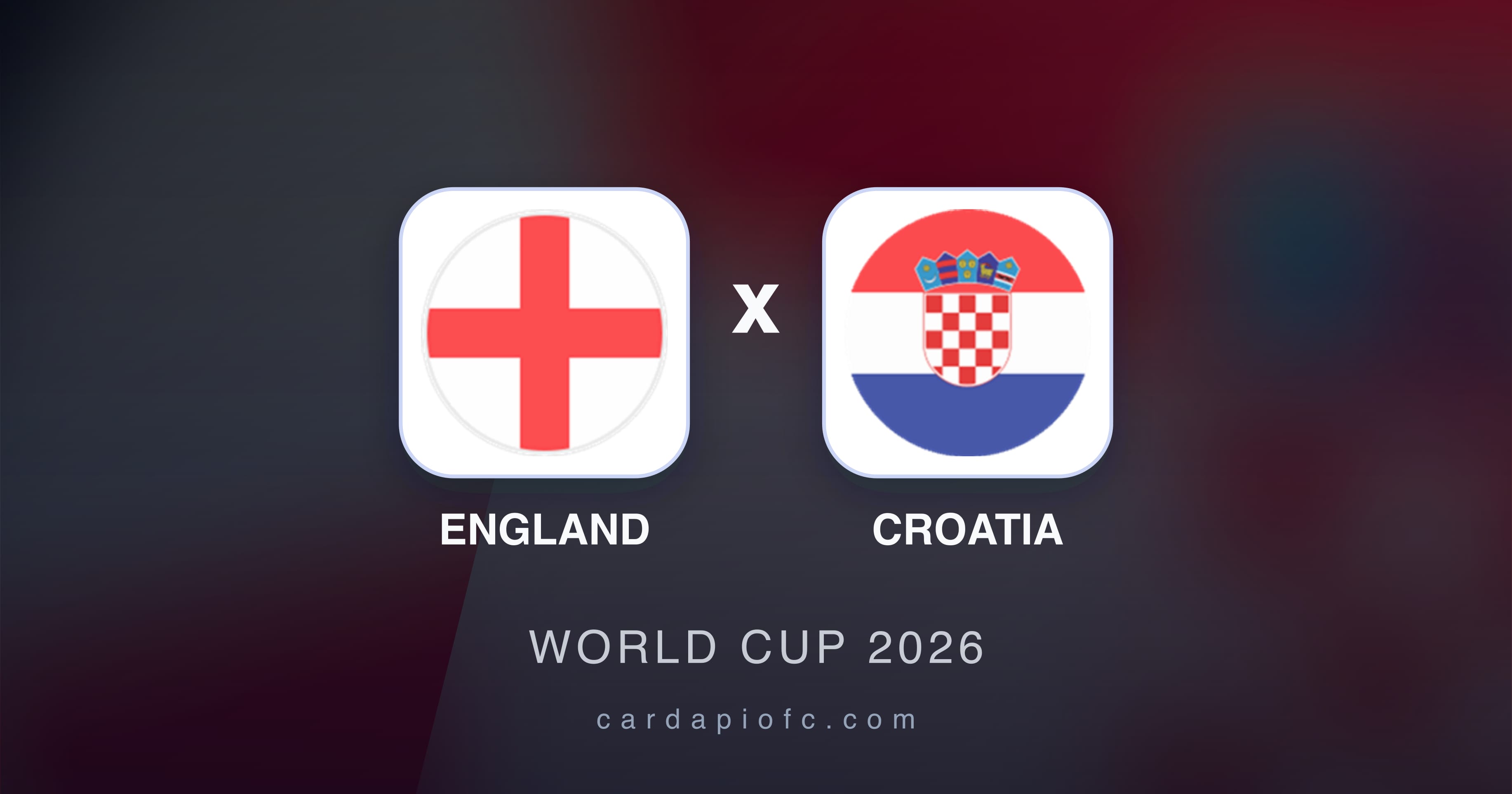 Prévia da transmissão de England x Croatia (World Cup 2026)