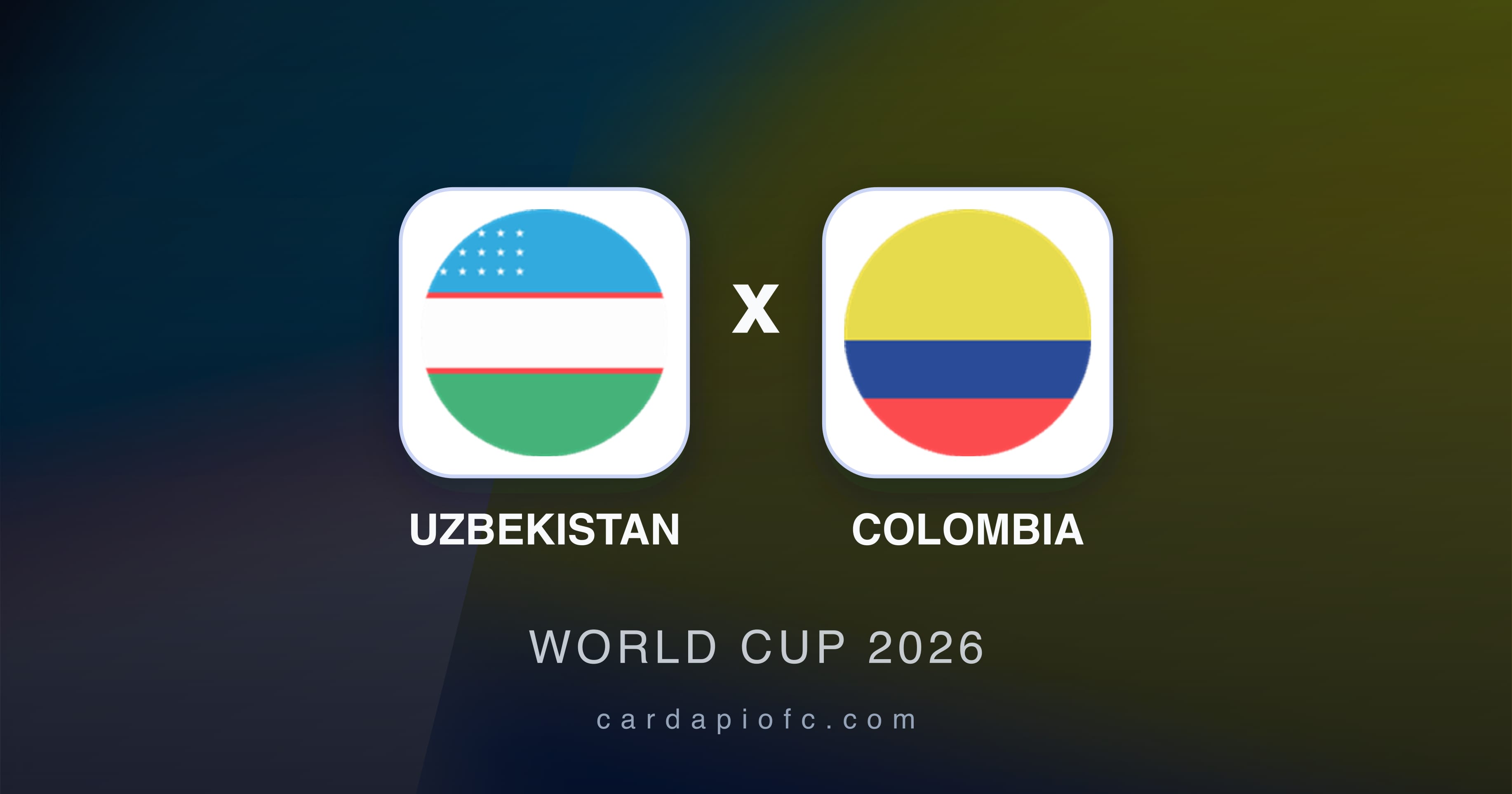 Prévia da transmissão de Uzbekistan x Colombia (World Cup 2026)