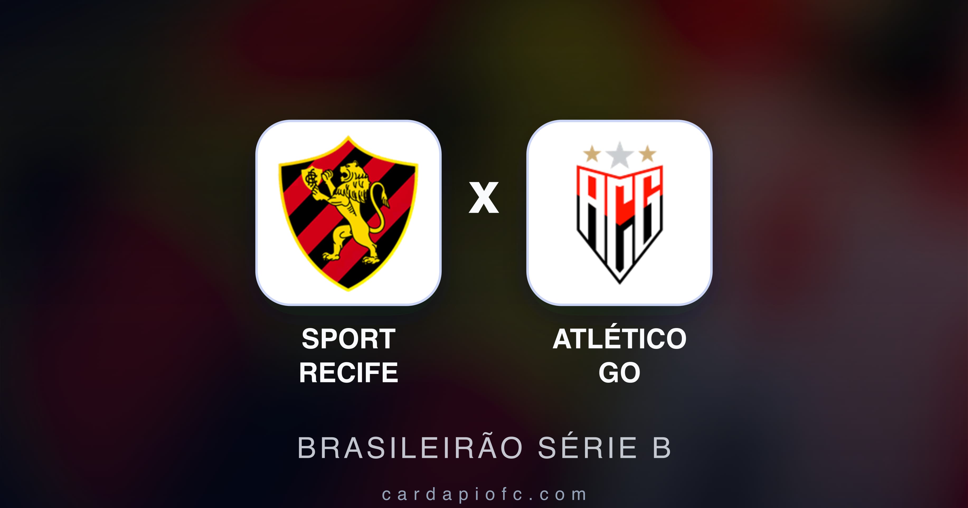 Prévia da transmissão de Sport Recife x Atlético GO (Brasileirão Série B)