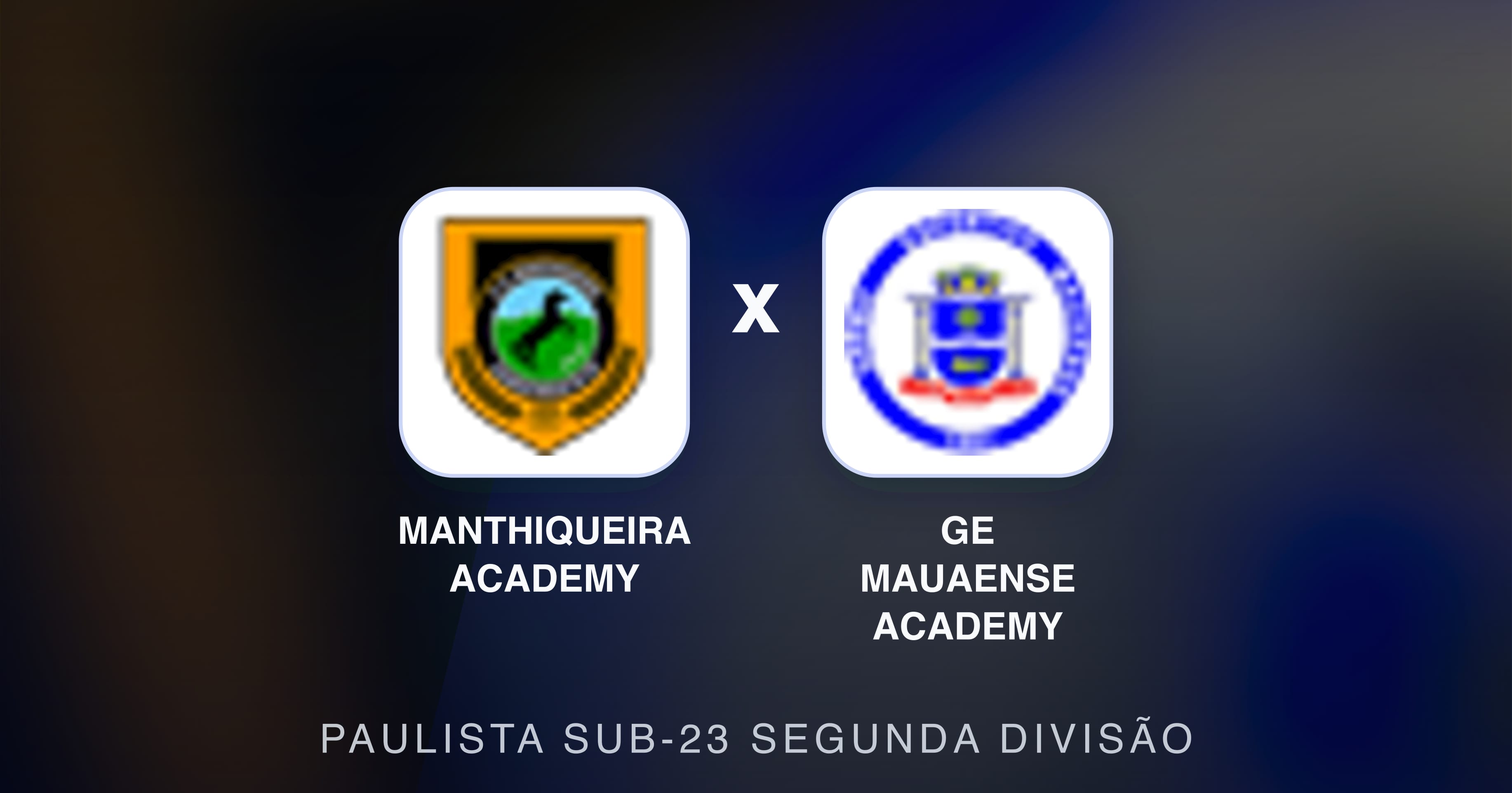 Prévia da transmissão de Manthiqueira Academy x GE Mauaense Academy (Paulista Sub-23 Segunda Divisão)