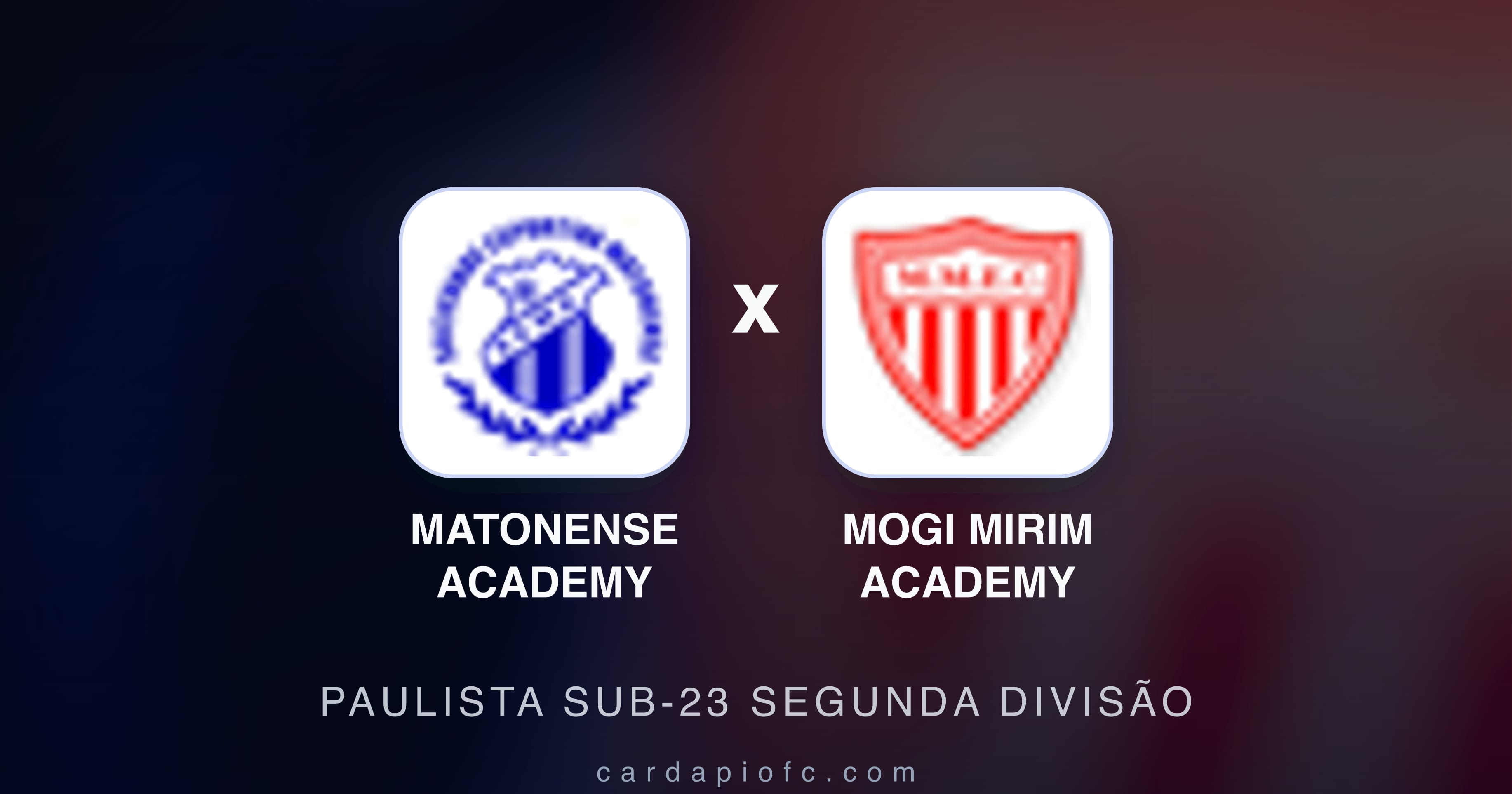 Prévia da transmissão de Matonense Academy x Mogi Mirim Academy (Paulista Sub-23 Segunda Divisão)