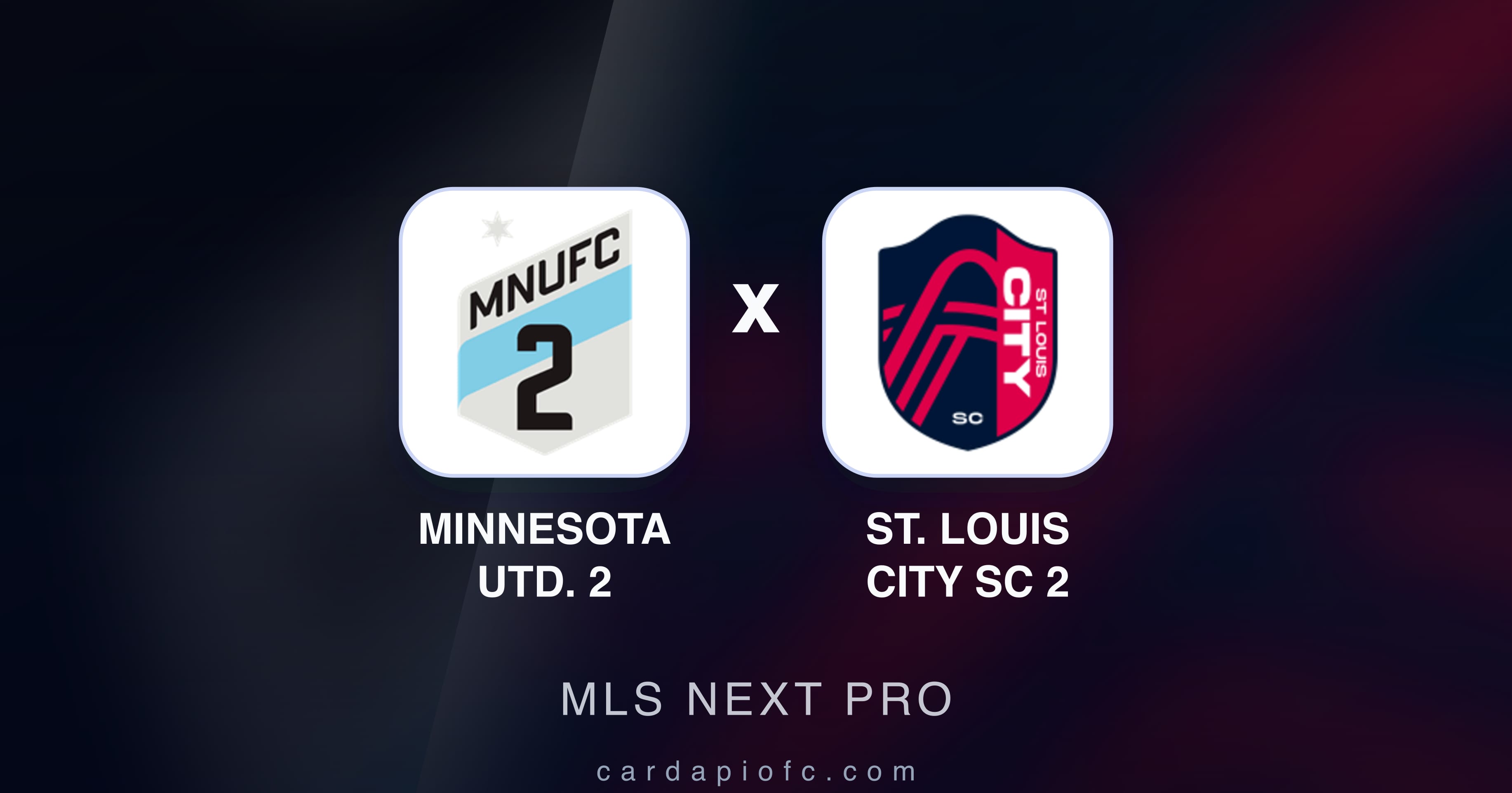 Prévia da transmissão de Minnesota Utd. 2 x St. Louis City SC 2 (MLS Next Pro)