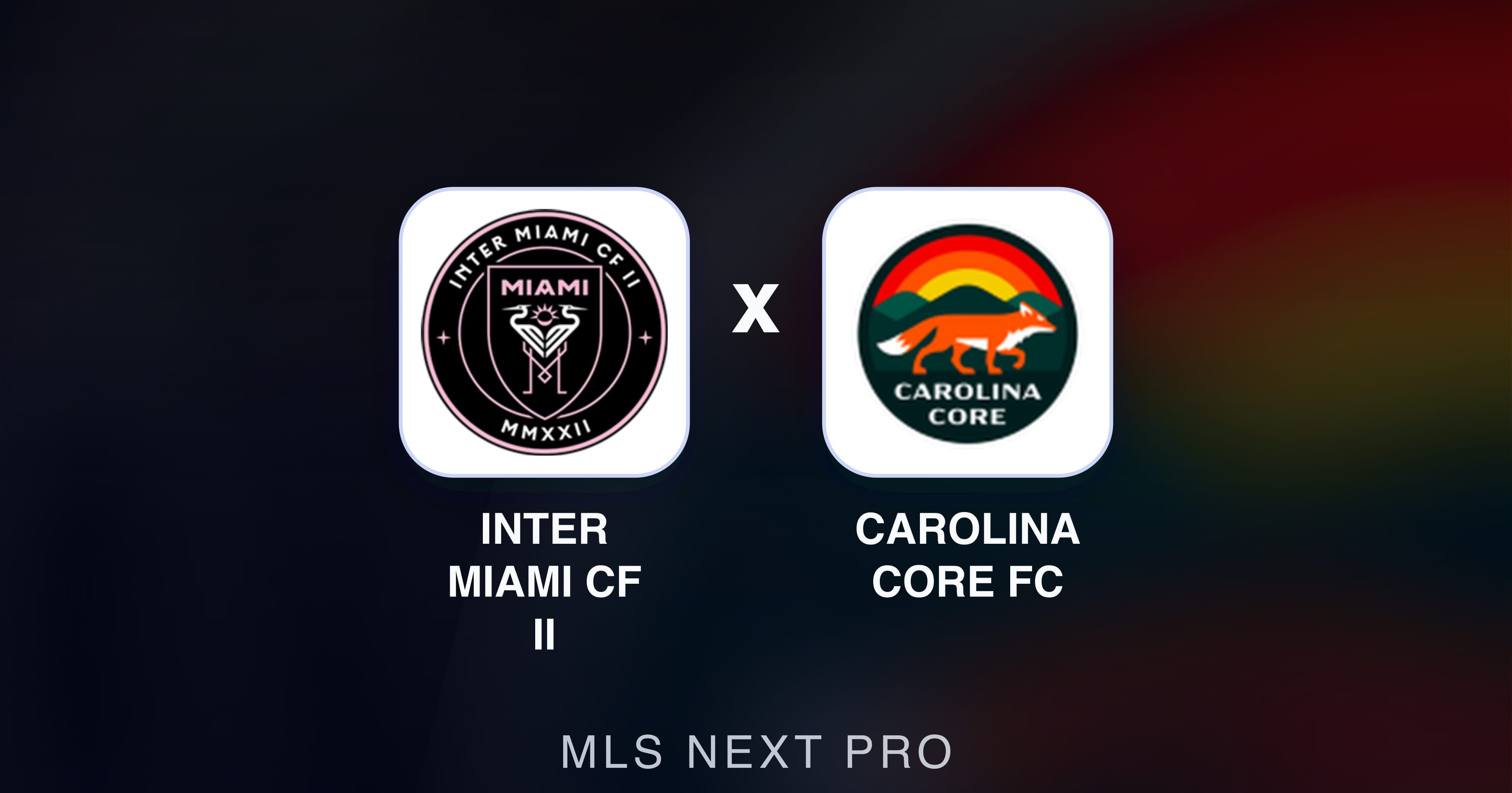 Prévia da transmissão de Inter Miami CF II x Carolina Core FC (MLS Next Pro)