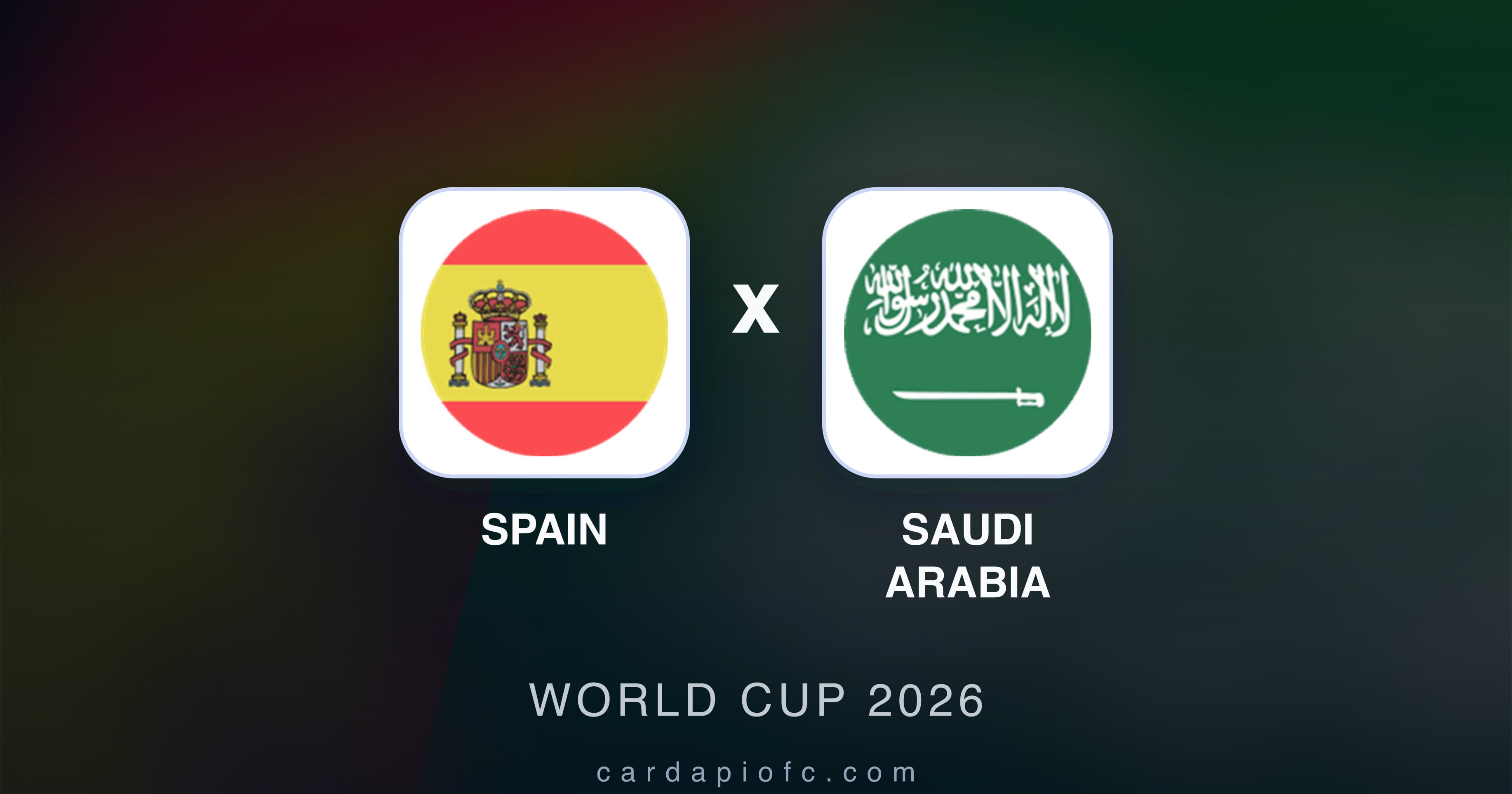 Prévia da transmissão de Spain x Saudi Arabia (World Cup 2026)