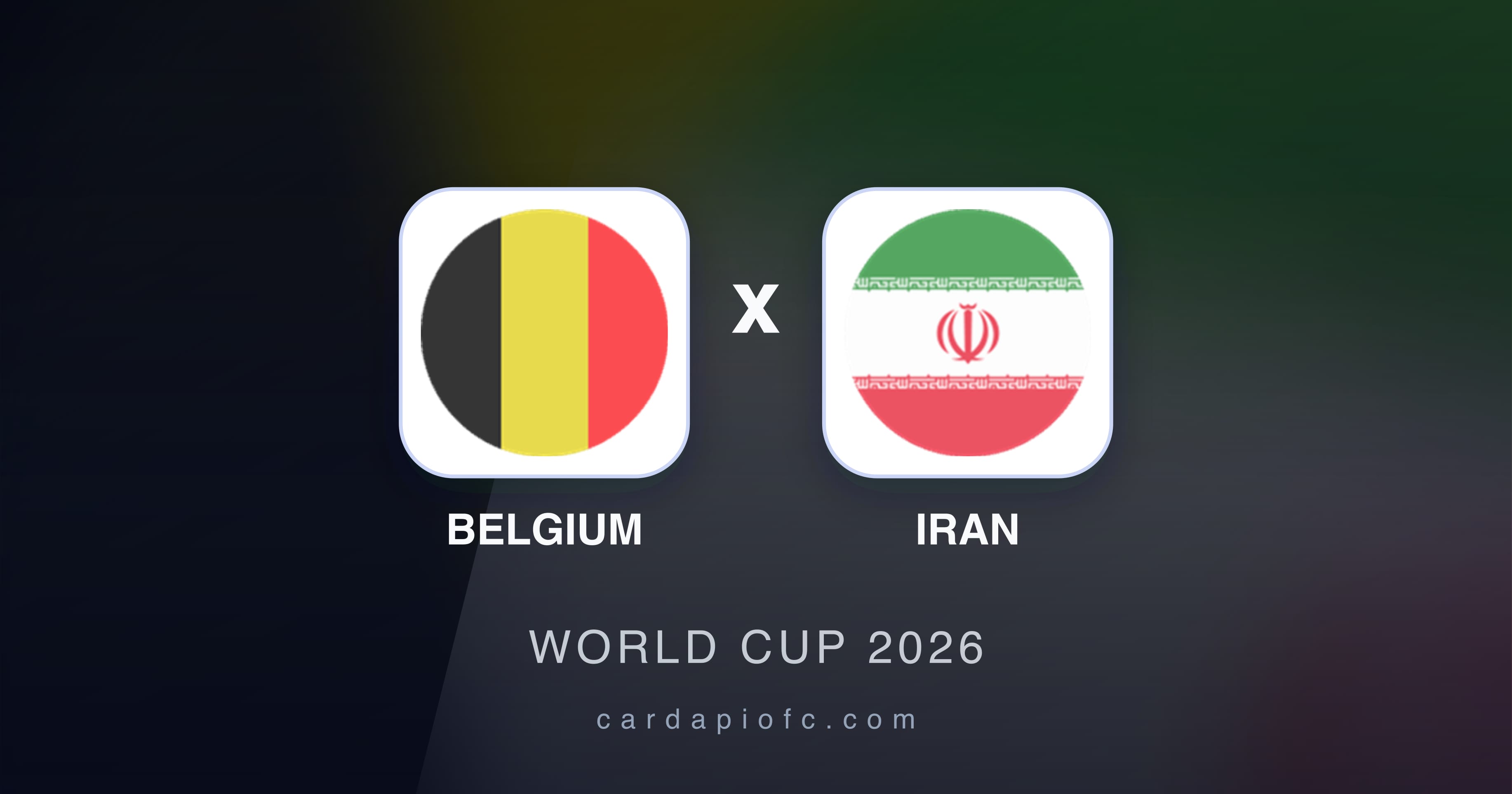 Prévia da transmissão de Belgium x Iran (World Cup 2026)
