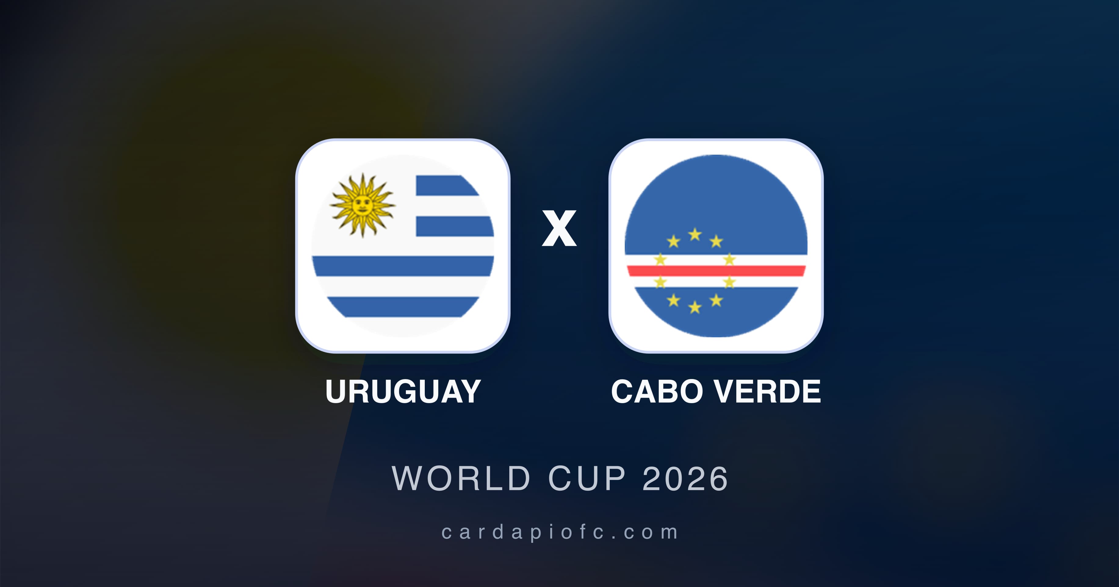 Prévia da transmissão de Uruguay x Cabo Verde (World Cup 2026)