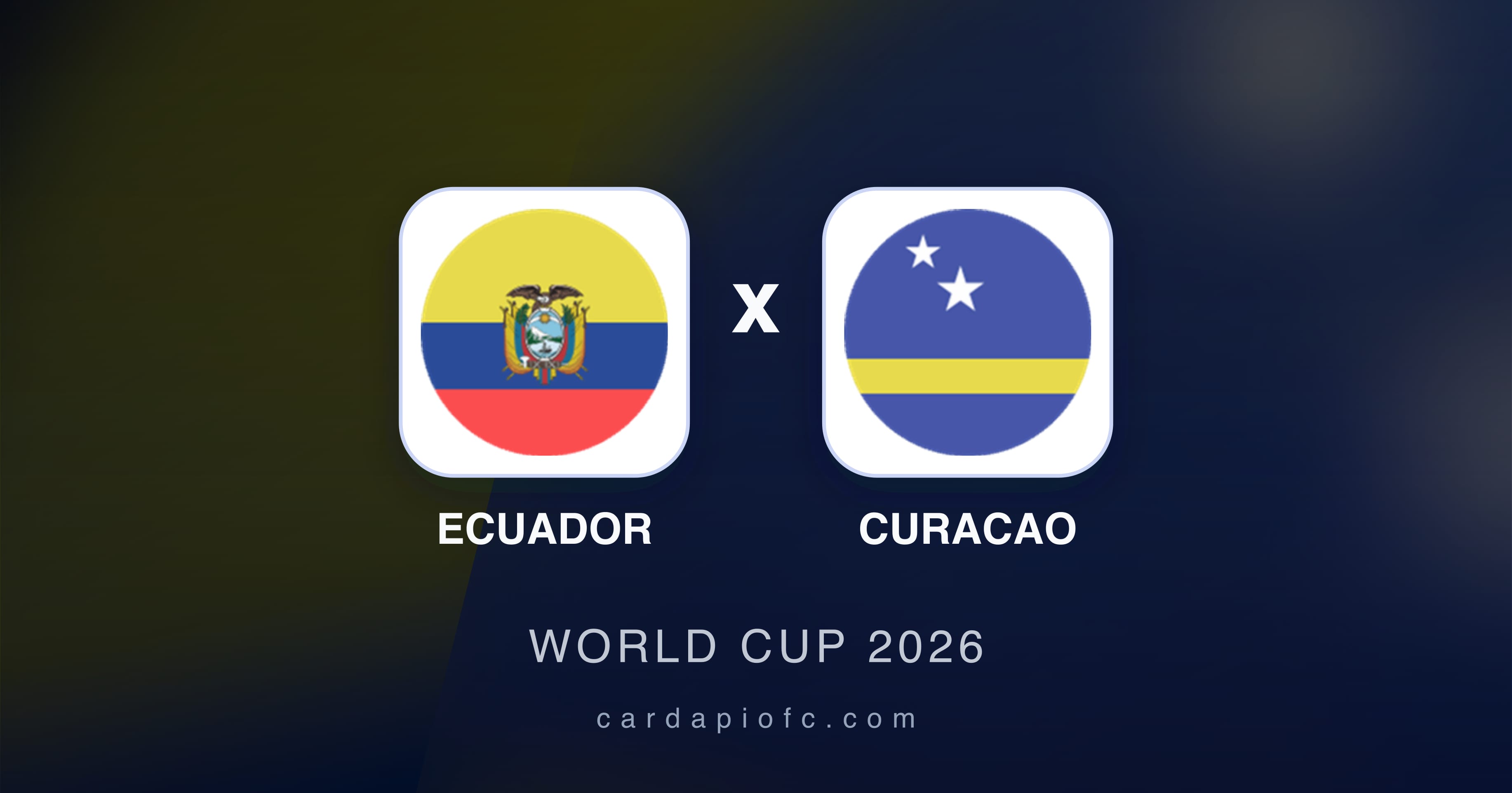 Prévia da transmissão de Ecuador x Curacao (World Cup 2026)