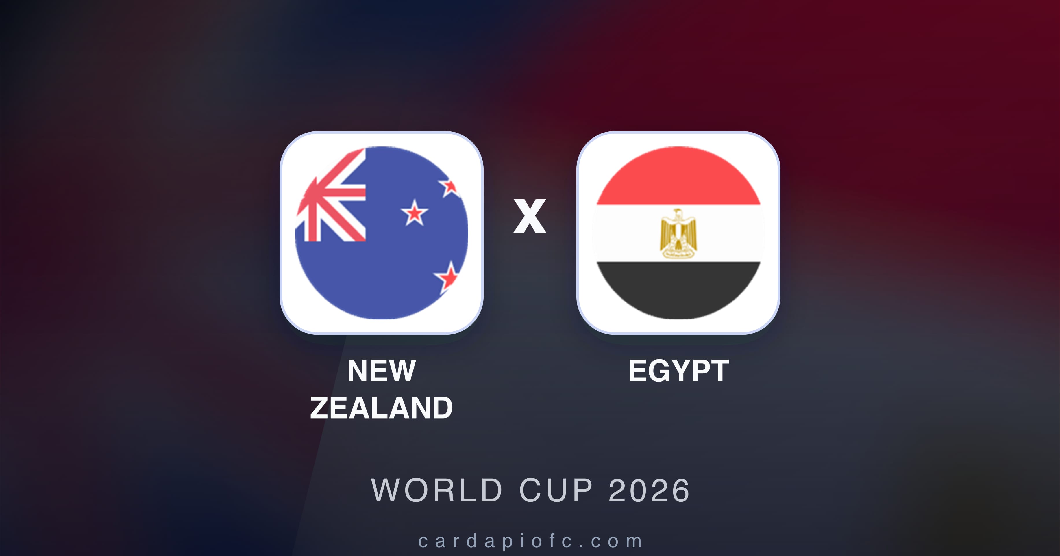 Prévia da transmissão de New Zealand x Egypt (World Cup 2026)