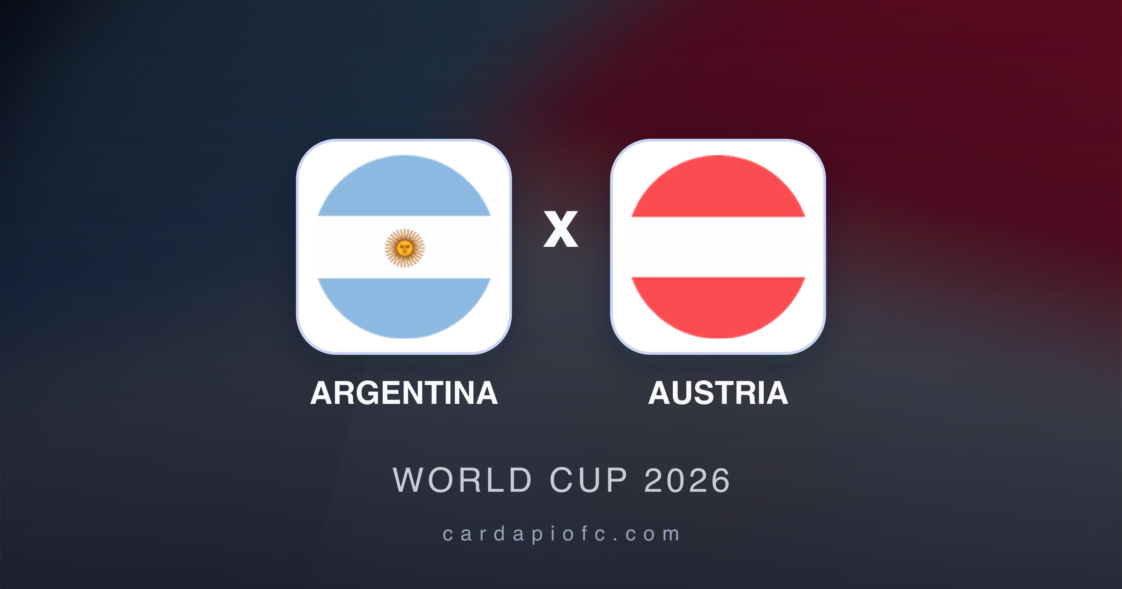 Prévia da transmissão de Argentina x Austria (World Cup 2026)