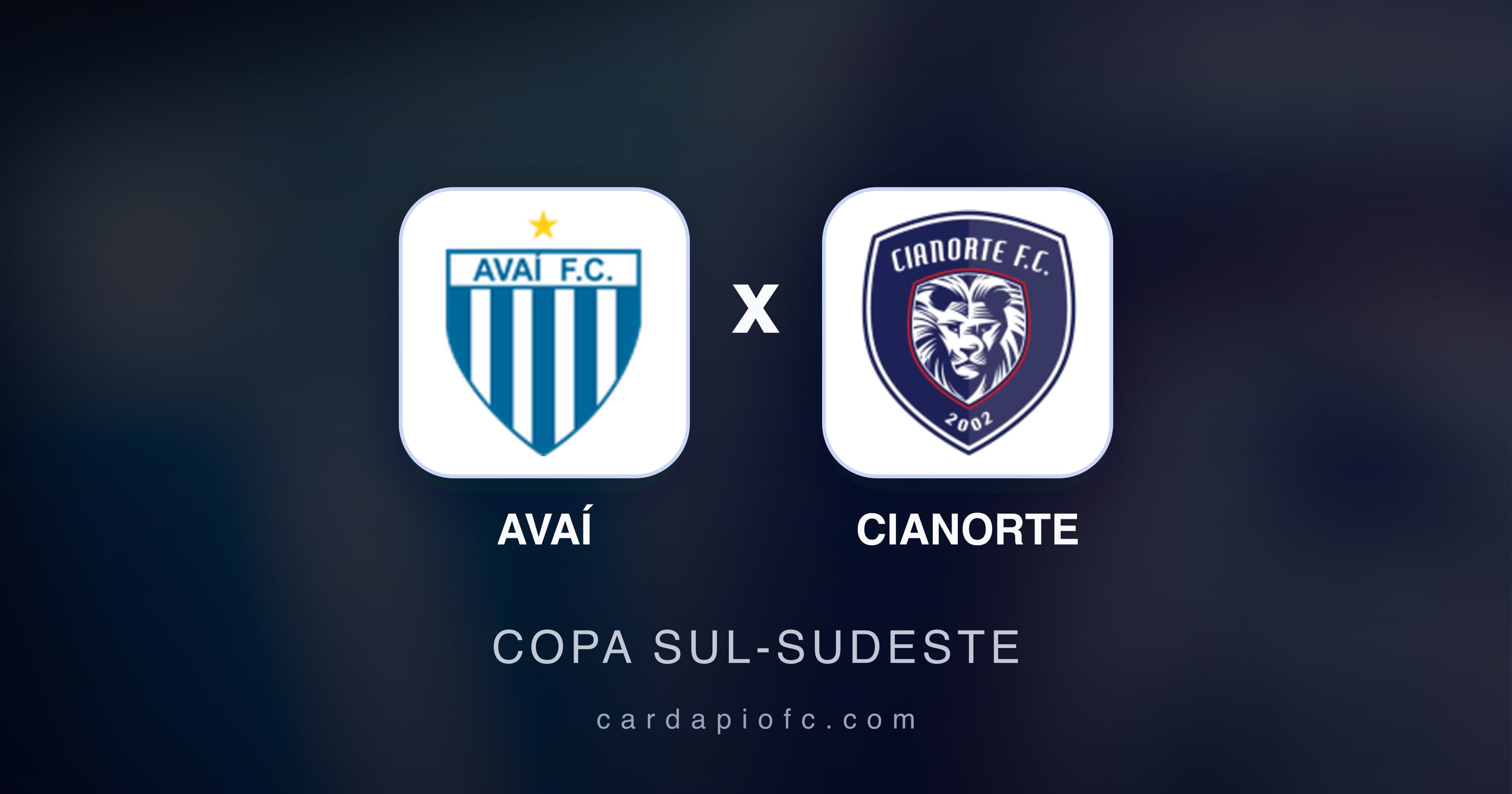 Imagen previa de Avaí vs Cianorte (Copa Sul-Sudeste)