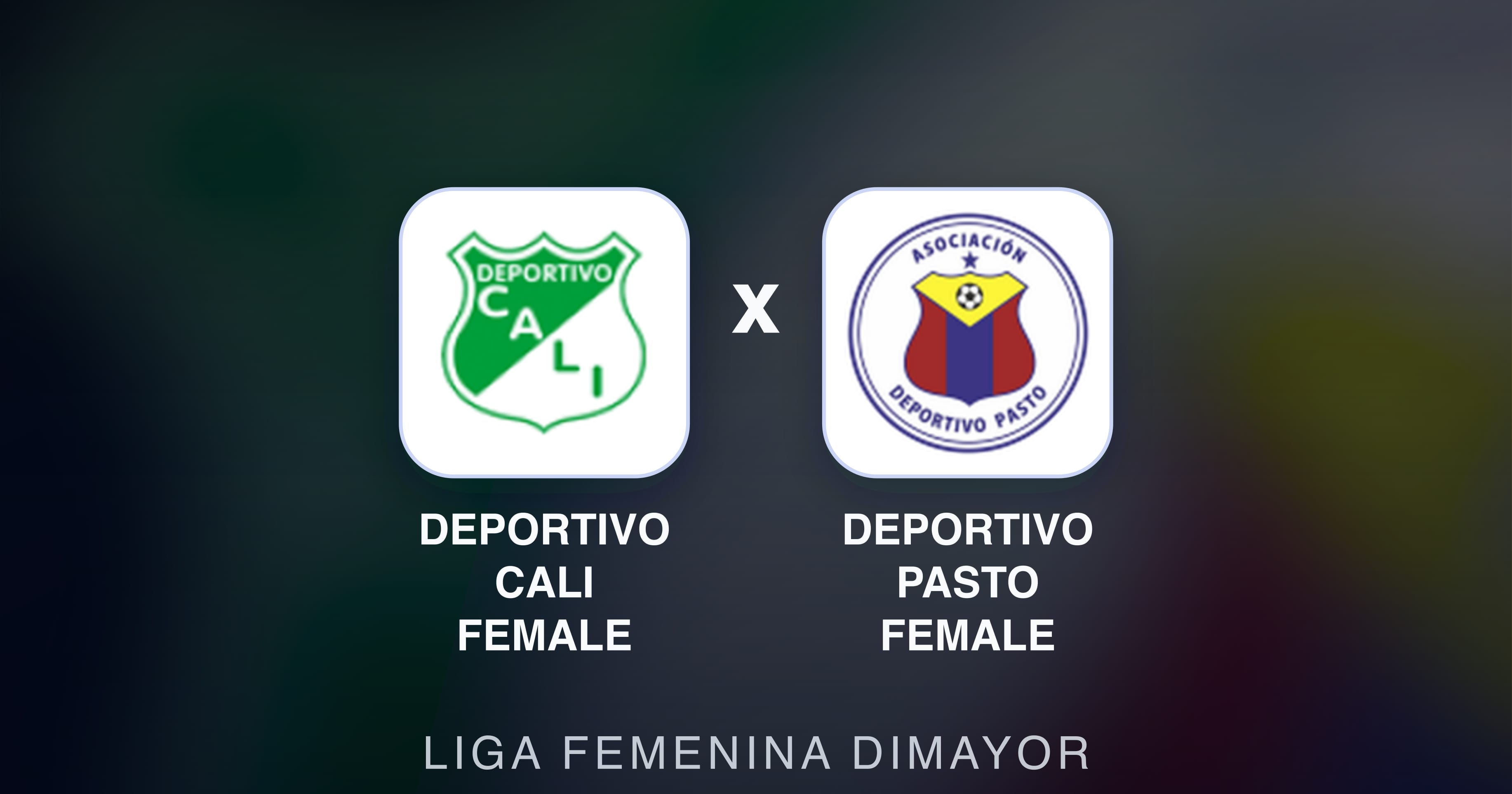 Imagen previa de Deportivo Cali Female vs Deportivo Pasto Female (Liga Femenina Dimayor)
