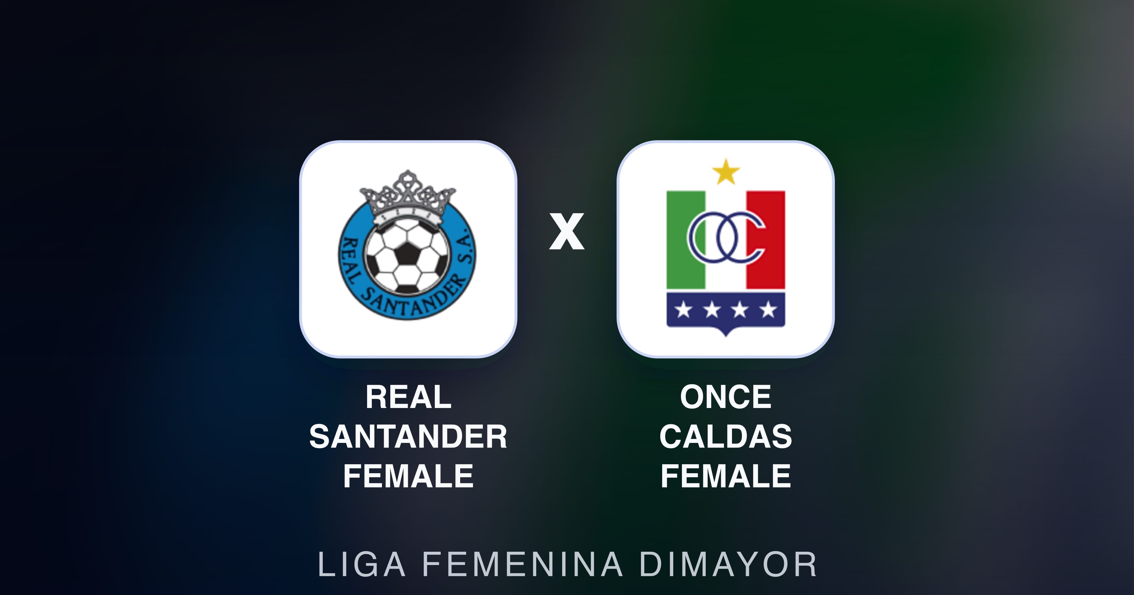 Imagen previa de Real Santander Female vs Once Caldas Female (Liga Femenina Dimayor)