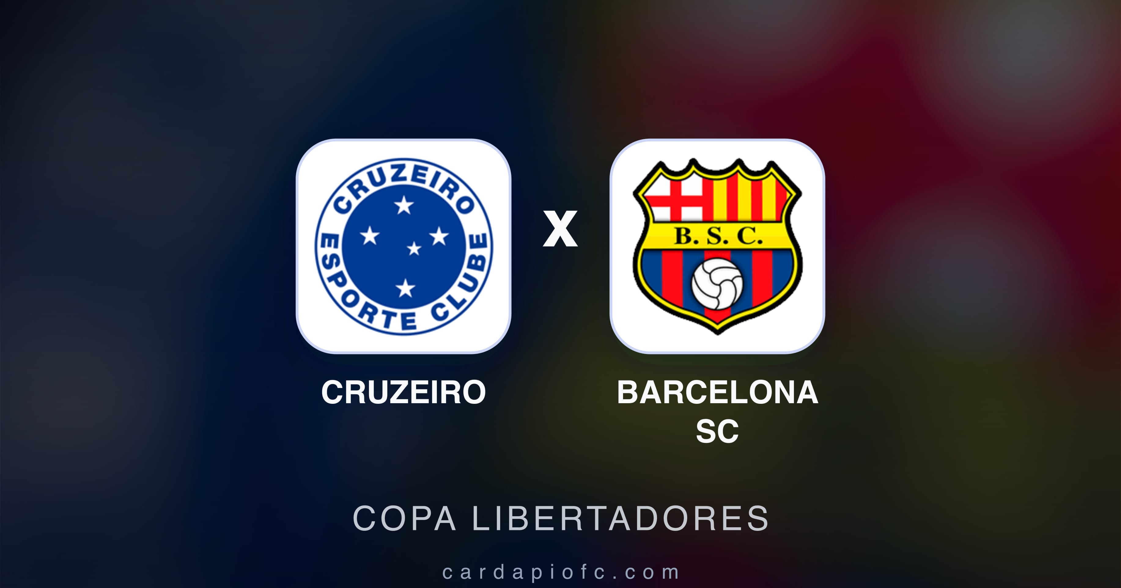 Imagen previa de Cruzeiro vs Barcelona SC (Copa Libertadores)
