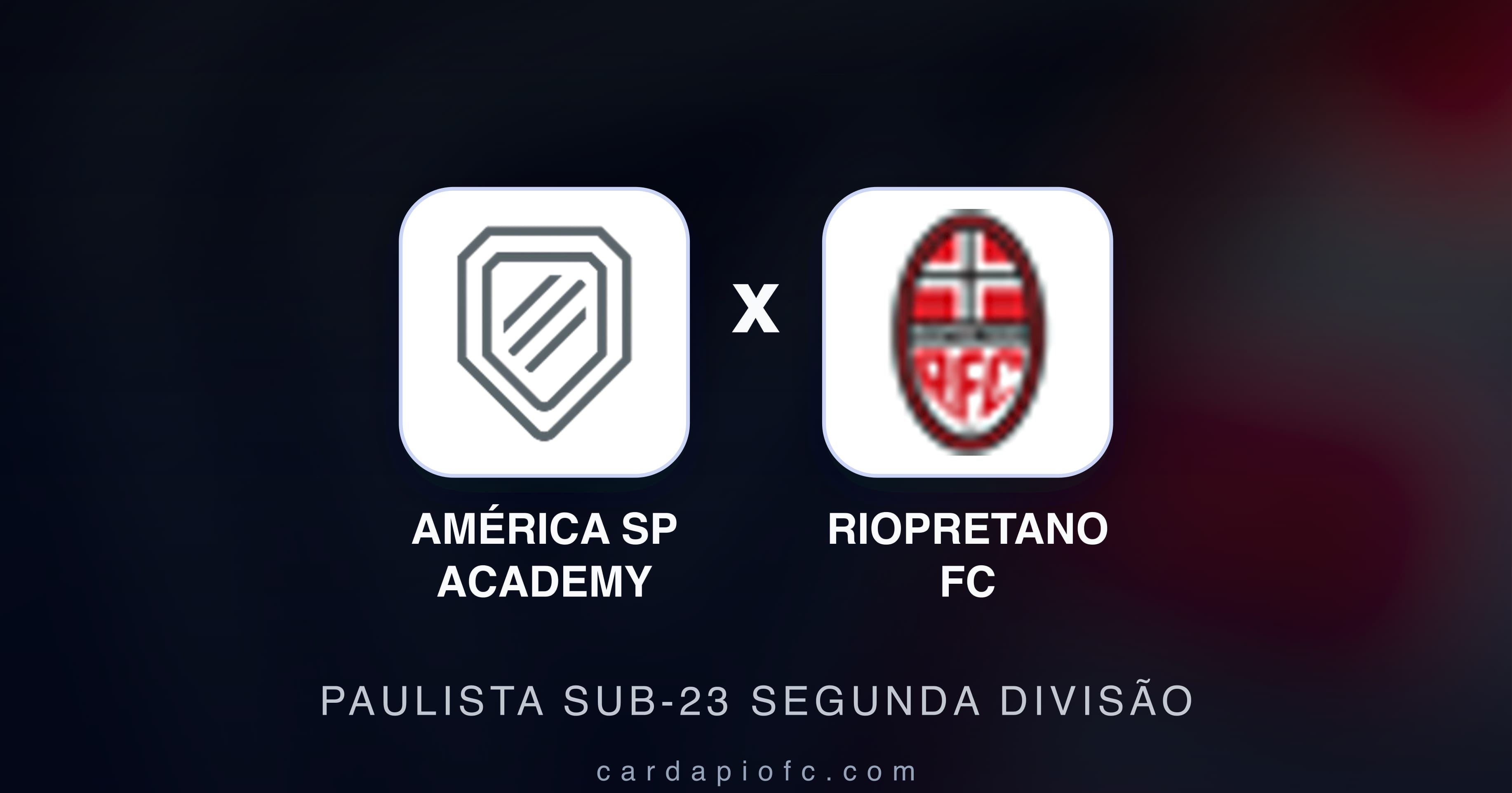 Imagen previa de América SP Academy vs Riopretano FC (Paulista Sub-23 Segunda Divisão)