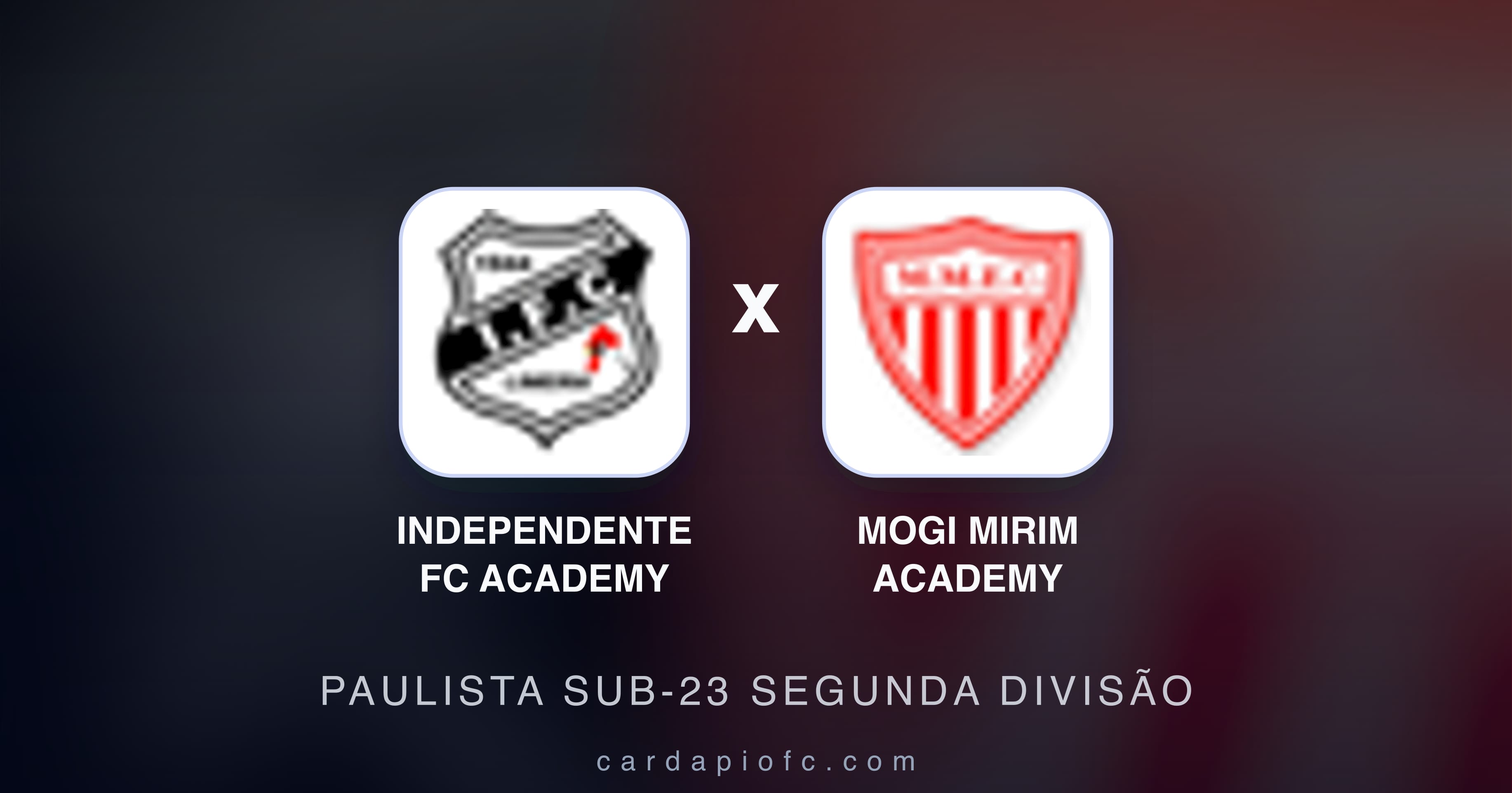Imagen previa de Independente FC Academy vs Mogi Mirim Academy (Paulista Sub-23 Segunda Divisão)