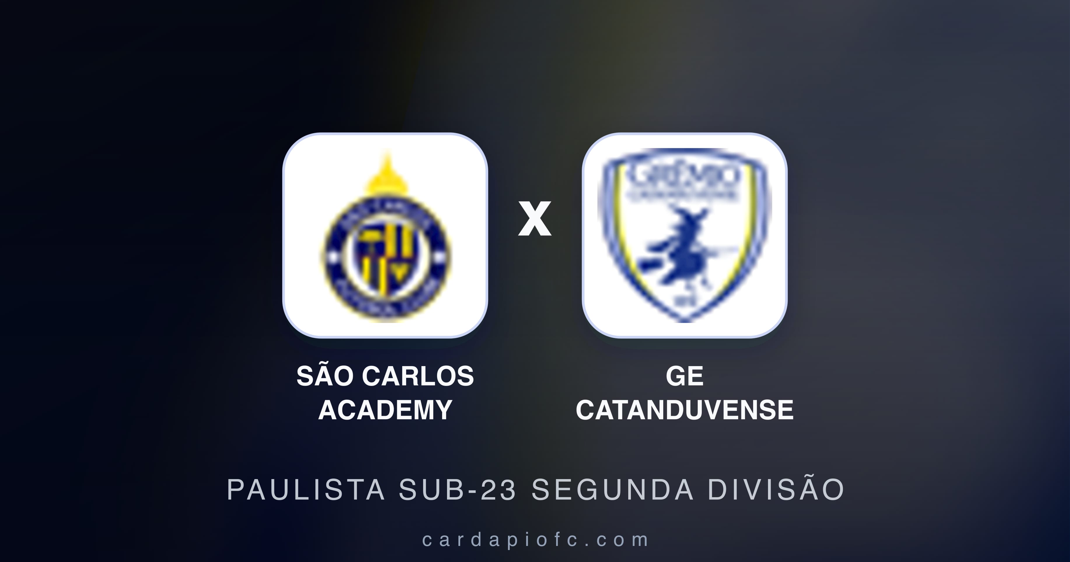 Imagen previa de São Carlos Academy vs GE Catanduvense (Paulista Sub-23 Segunda Divisão)