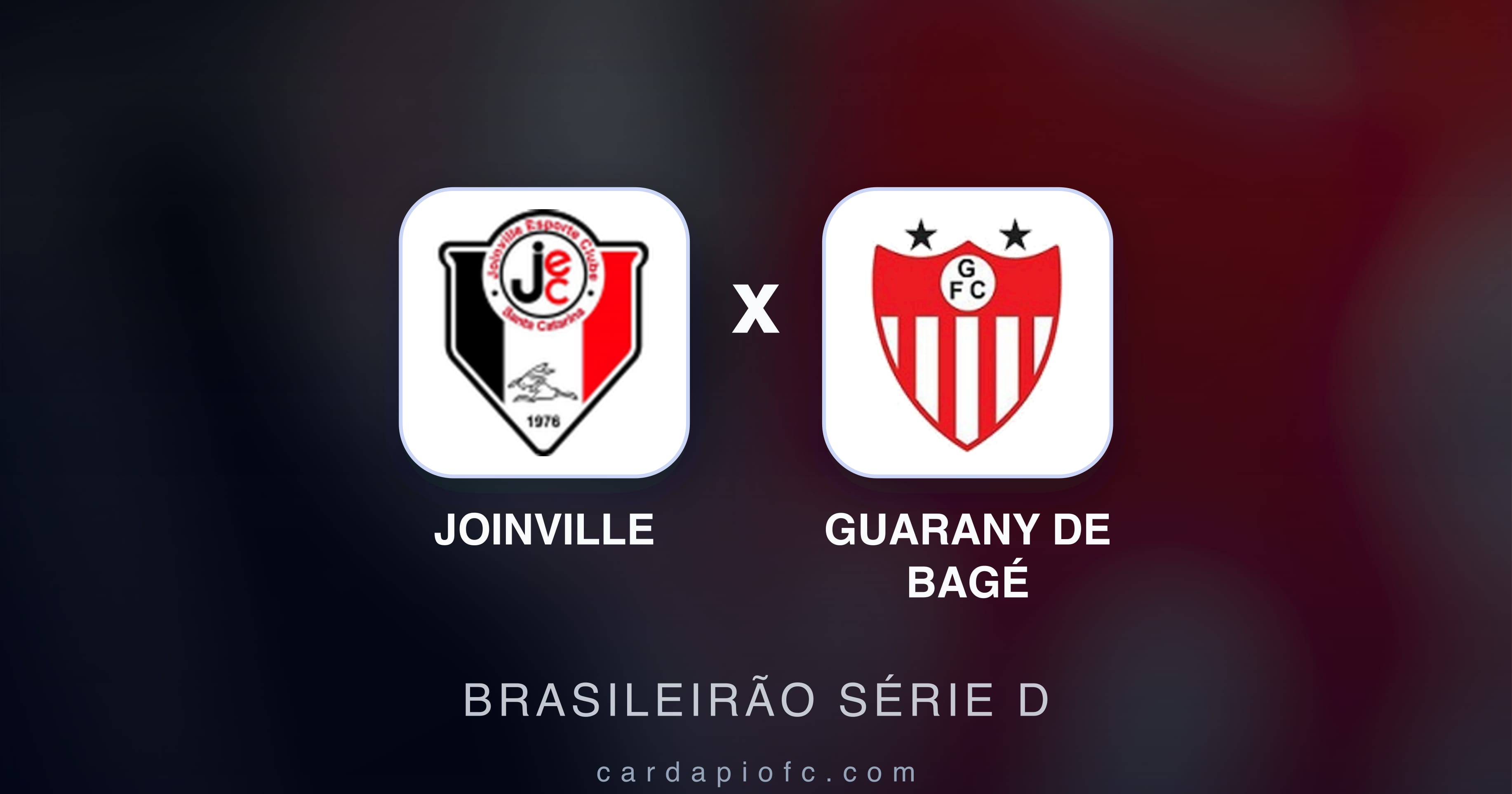 Joinville बनाम Guarany de Bagé (Brasileirão Série D) का पूर्वावलोकन चित्र