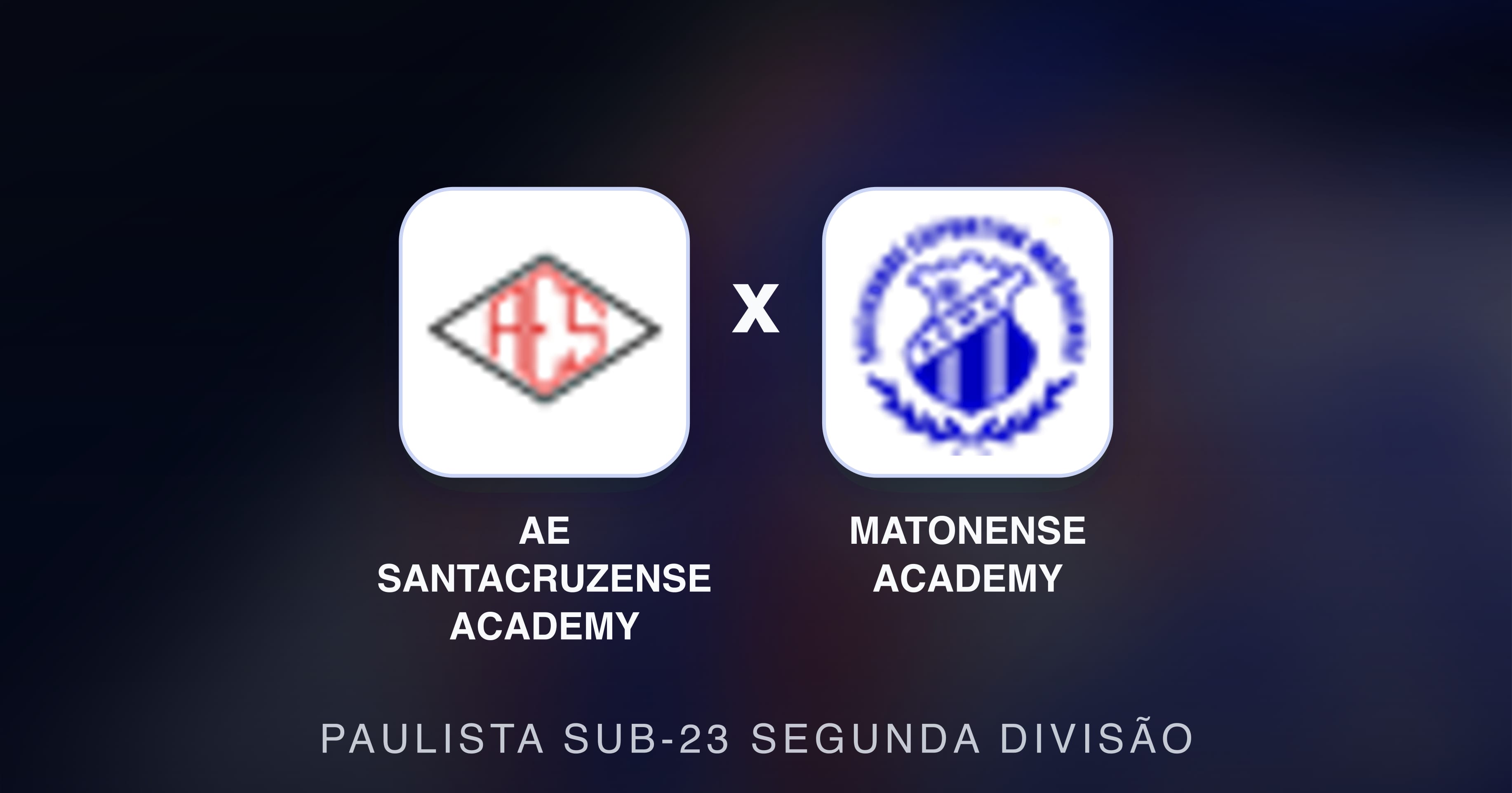 Imagen previa de AE Santacruzense Academy vs Matonense Academy (Paulista Sub-23 Segunda Divisão)